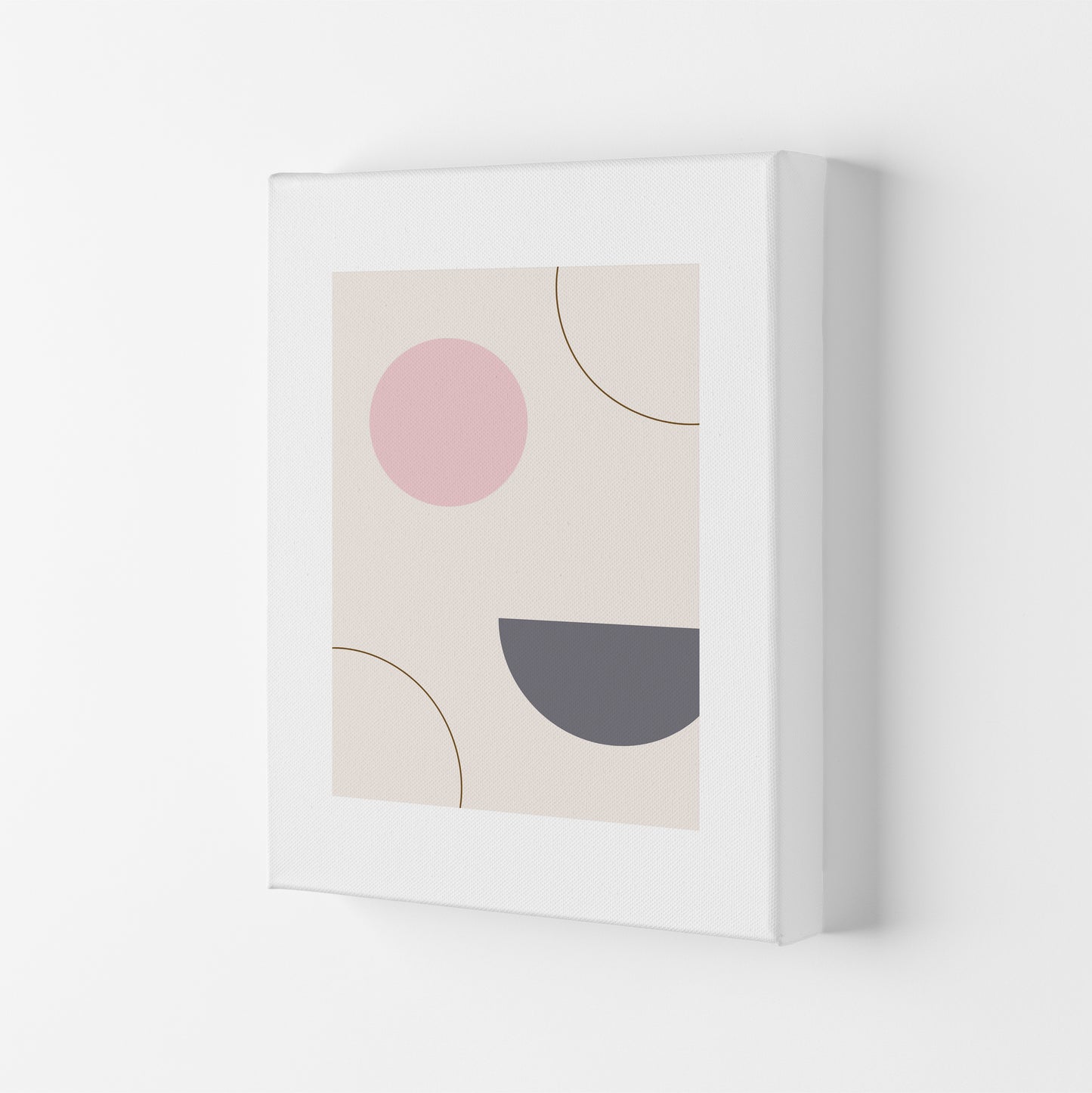 Mila Pink Abstract N23 Art Print by Pixy Paper Canvas