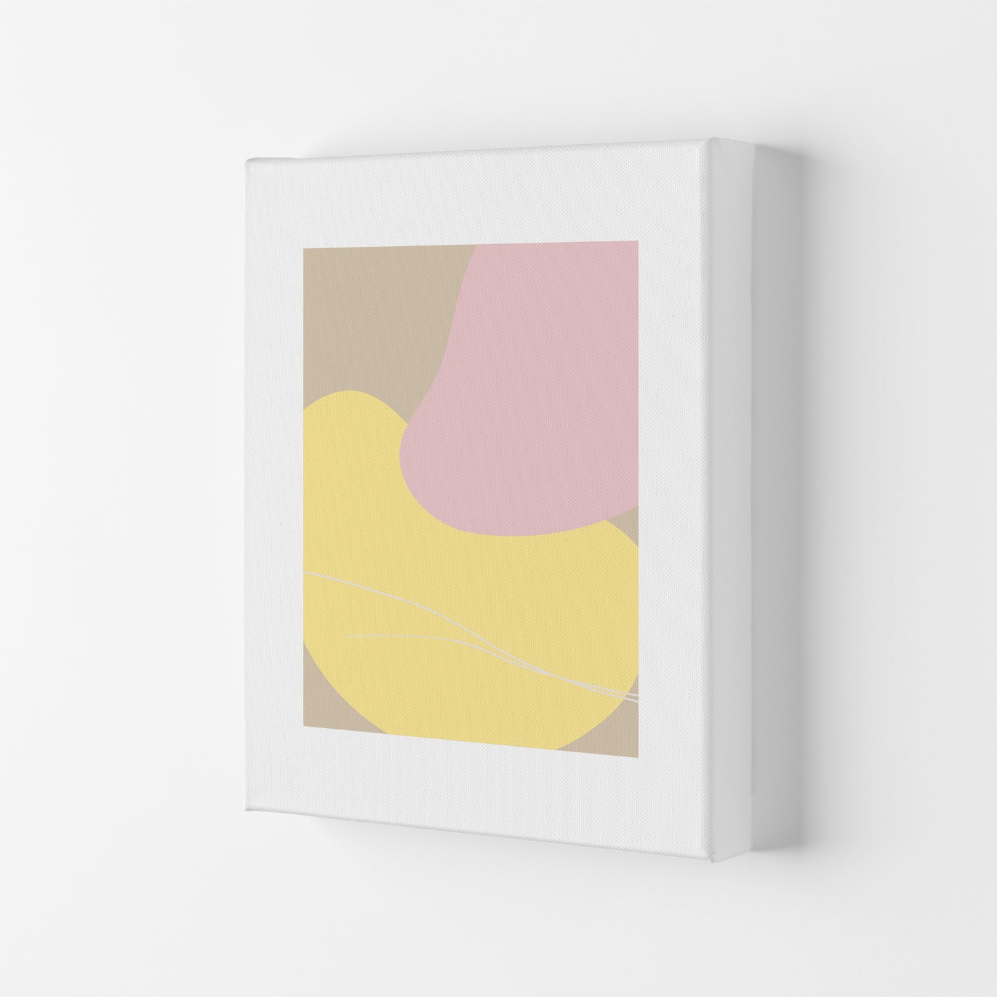 Mila Pink Abstract N20 Art Print by Pixy Paper Canvas