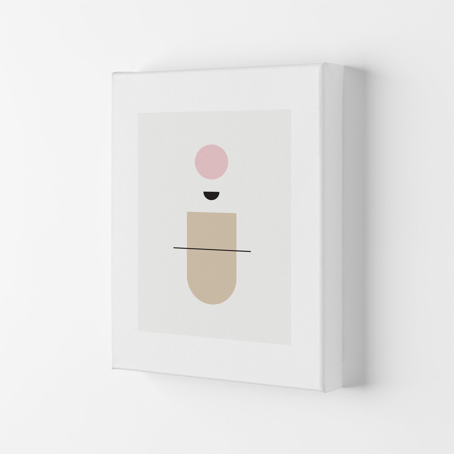 Mila Abstract Pink N1 Art Print by Pixy Paper Canvas