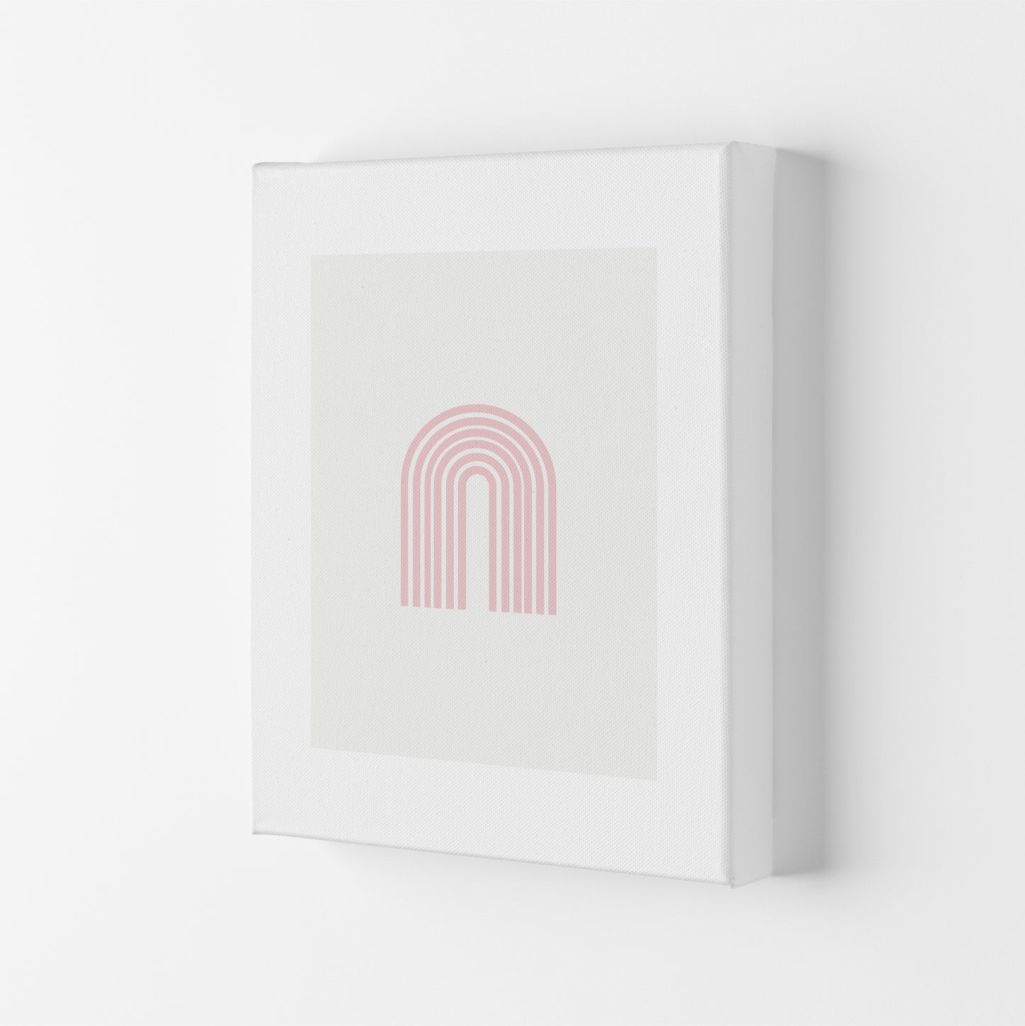 Mila Pink Rainbow N8 Art Print by Pixy Paper Canvas