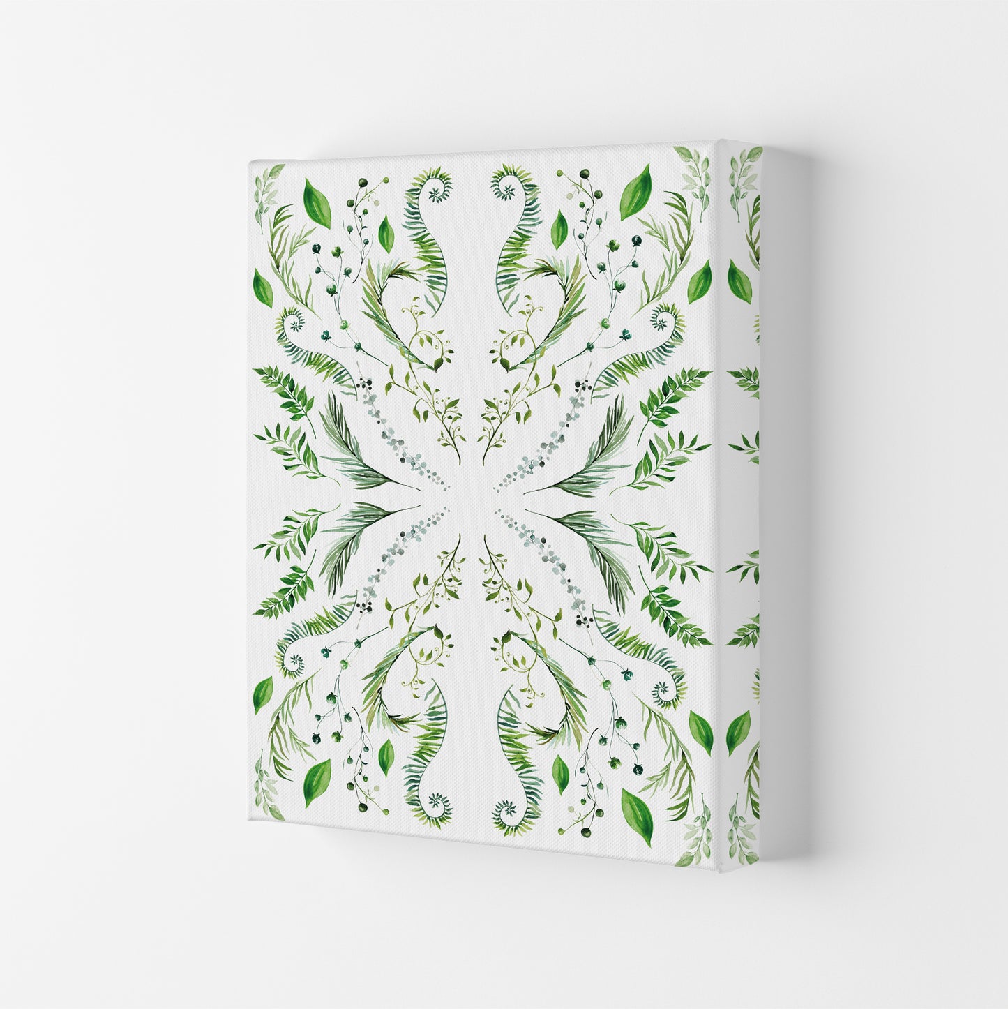 Mirrored Plants Exotic Art Print by Pixy Paper Canvas