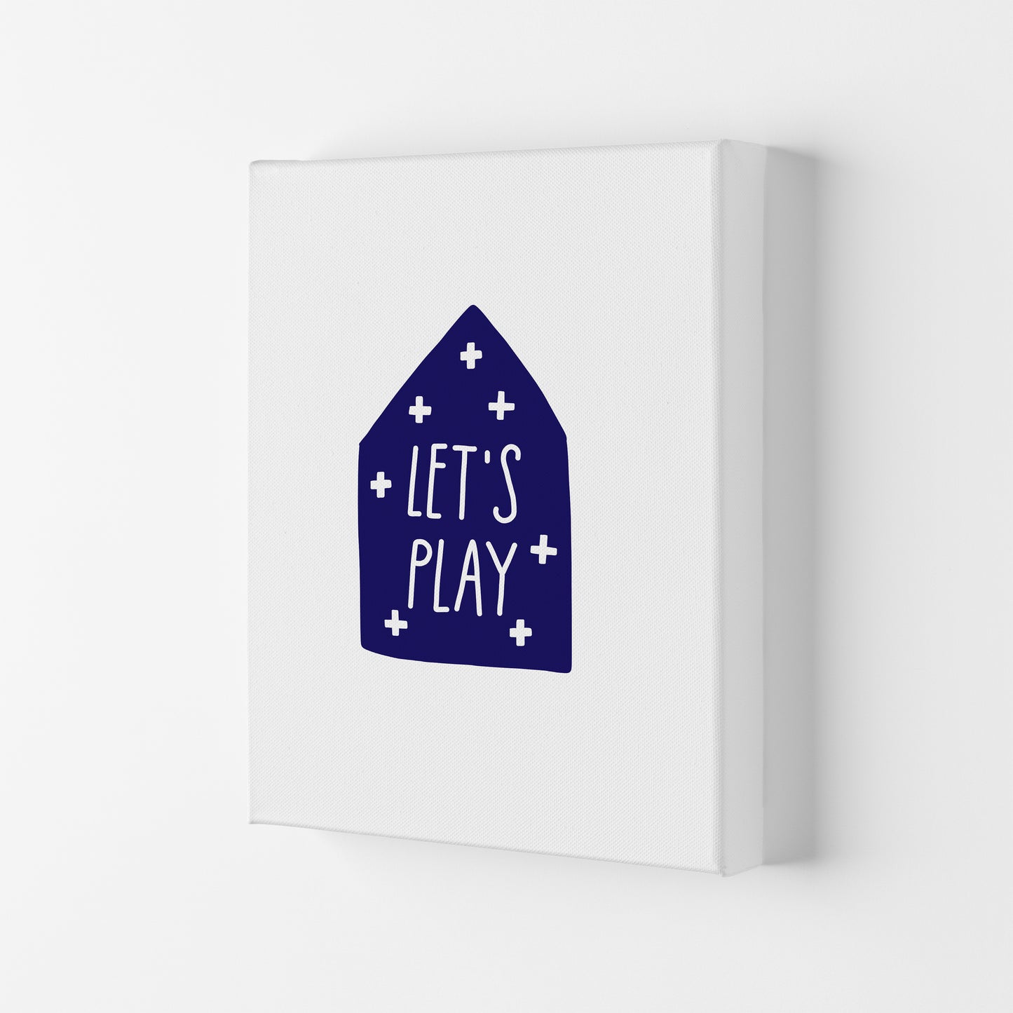 Let'S Play House Navy Super Scandi Art Print by Pixy Paper Canvas