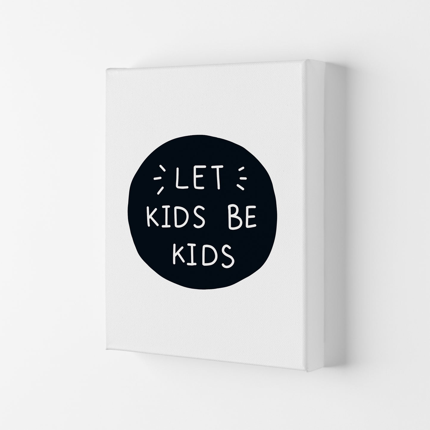 Let Kids Be Kids Super Scandi Art Print by Pixy Paper Canvas