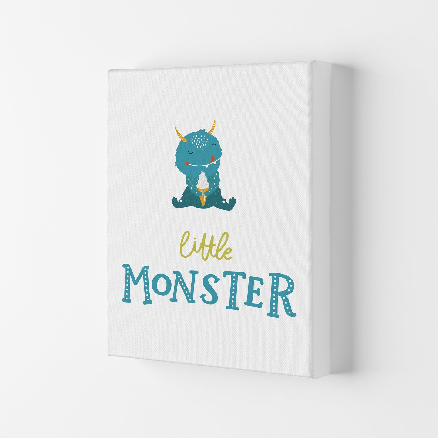 Little Monsters Ice Cream Art Print by Pixy Paper Canvas