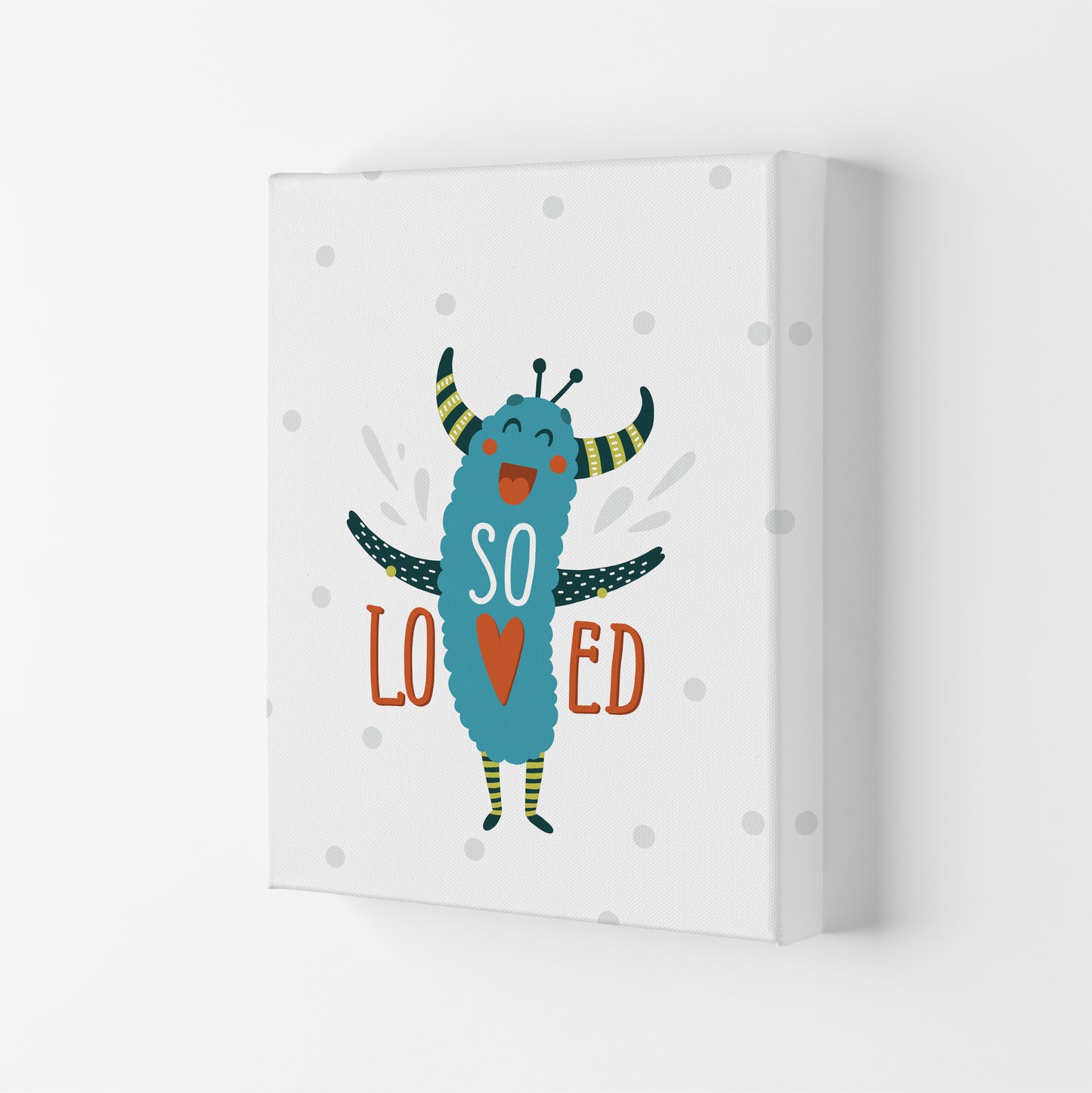 Little Monsters So Loved Art Print by Pixy Paper Canvas