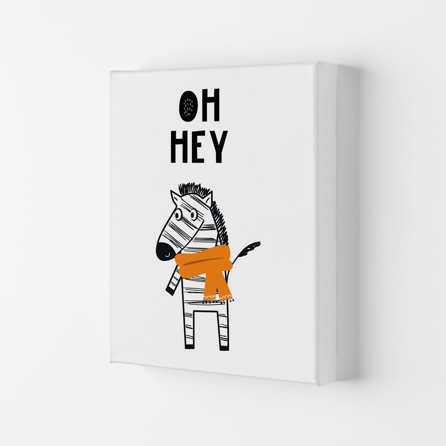 Oh Hey Zebra Animal Pop Art Print by Pixy Paper Canvas