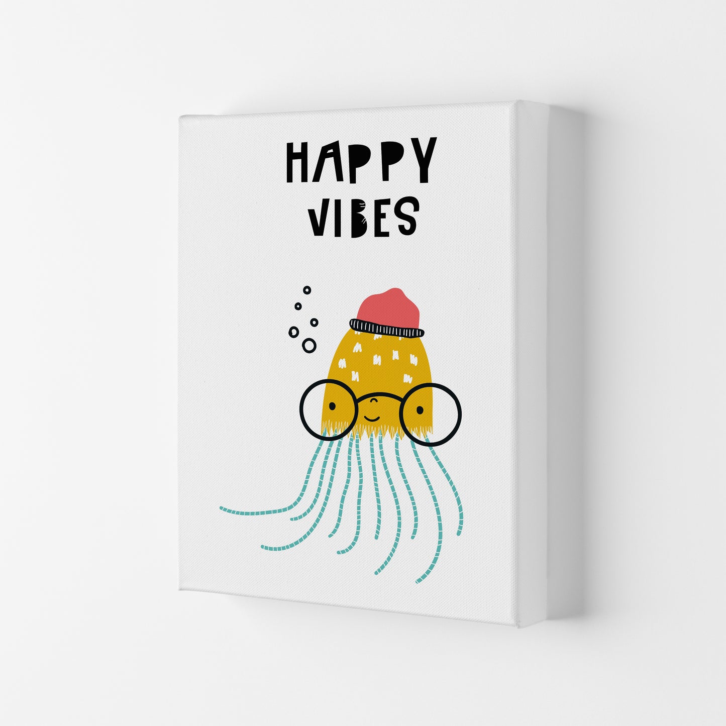 Happy Vibes Animal Pop Art Print by Pixy Paper Canvas