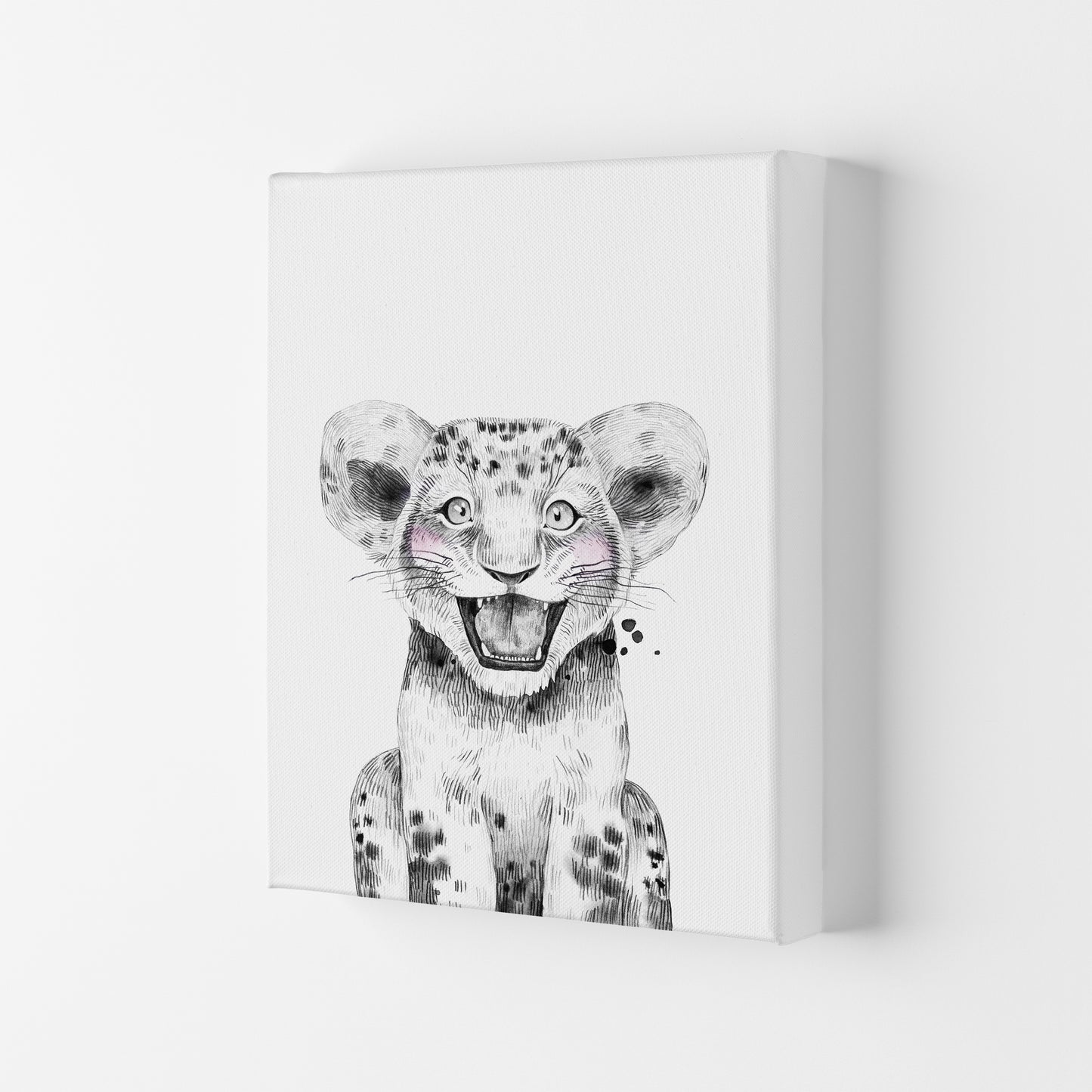 Safari Babies Tiger Art Print by Pixy Paper Canvas