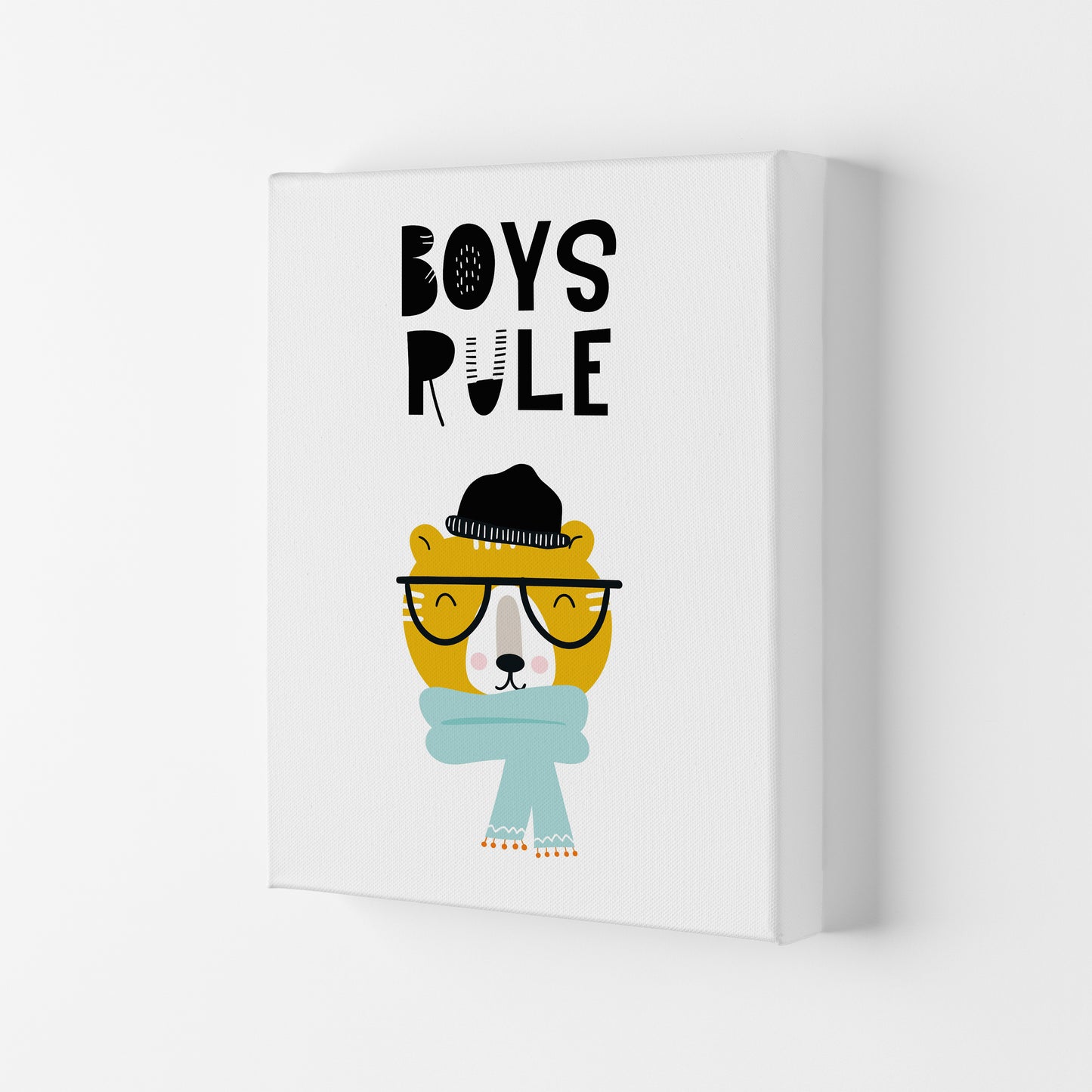 Boys Rule Animal Pop Art Print by Pixy Paper Canvas