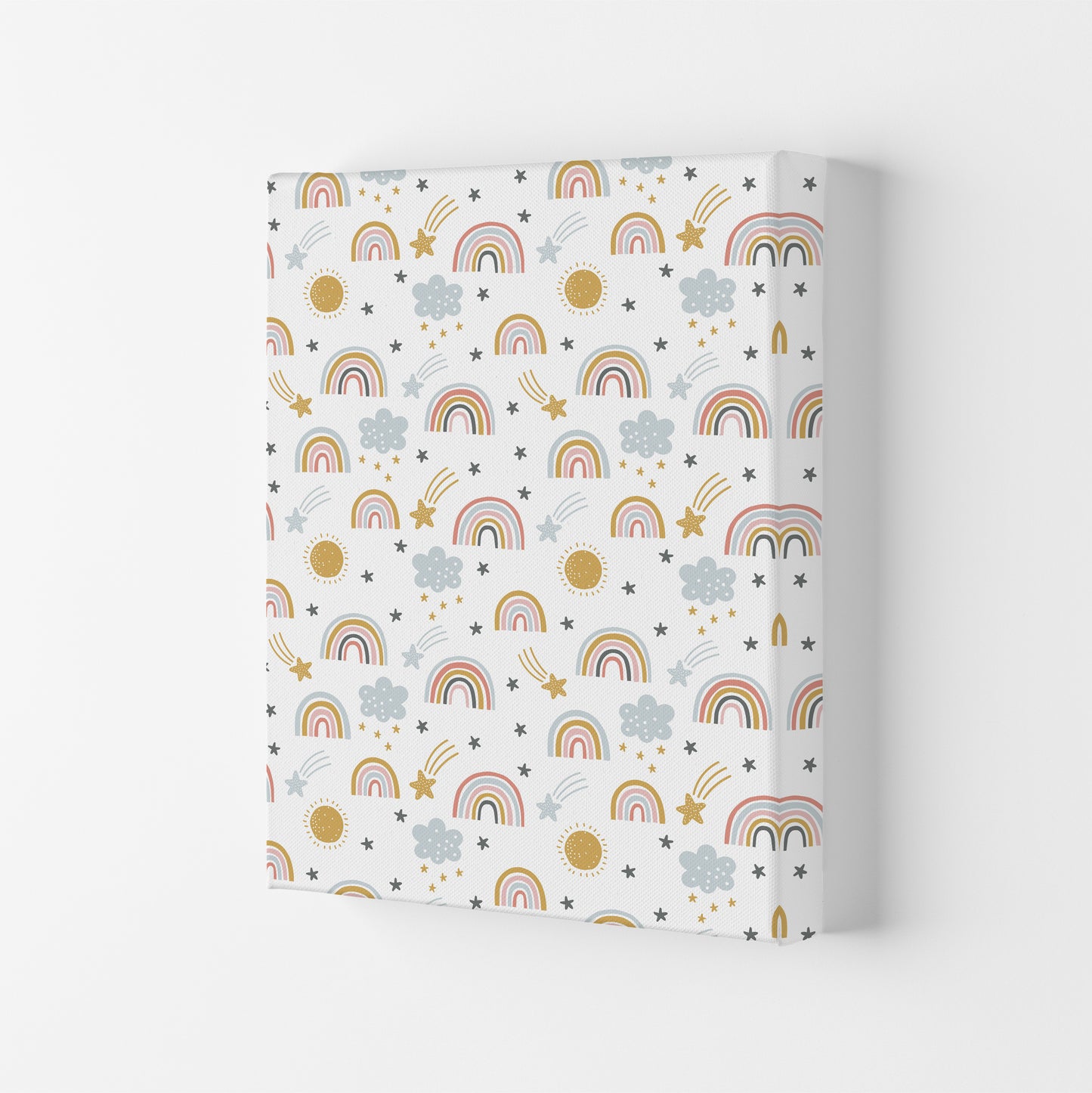 Rainbow Pattern Art Print by Pixy Paper Canvas