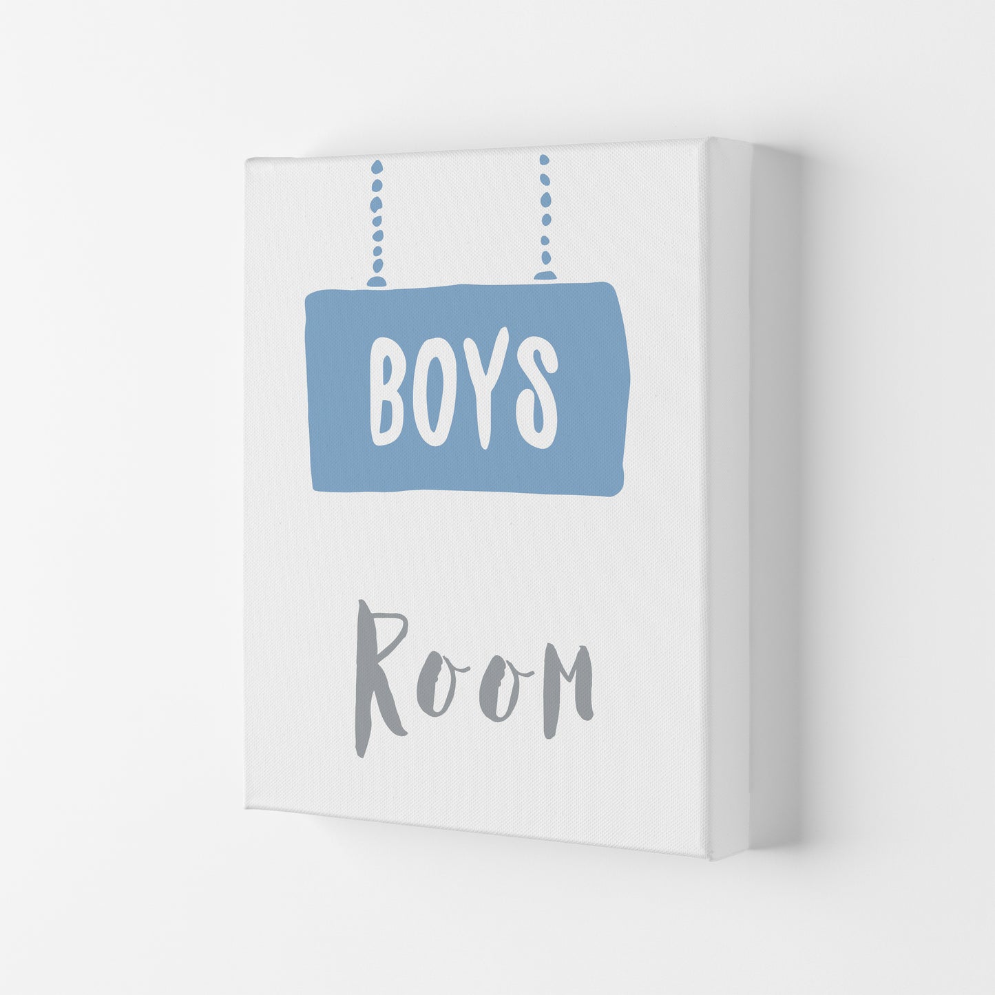 Boys Room Blue Art Print by Pixy Paper Canvas