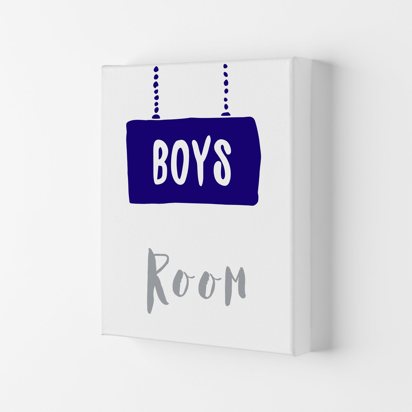 Boys Room Navy Art Print by Pixy Paper Canvas