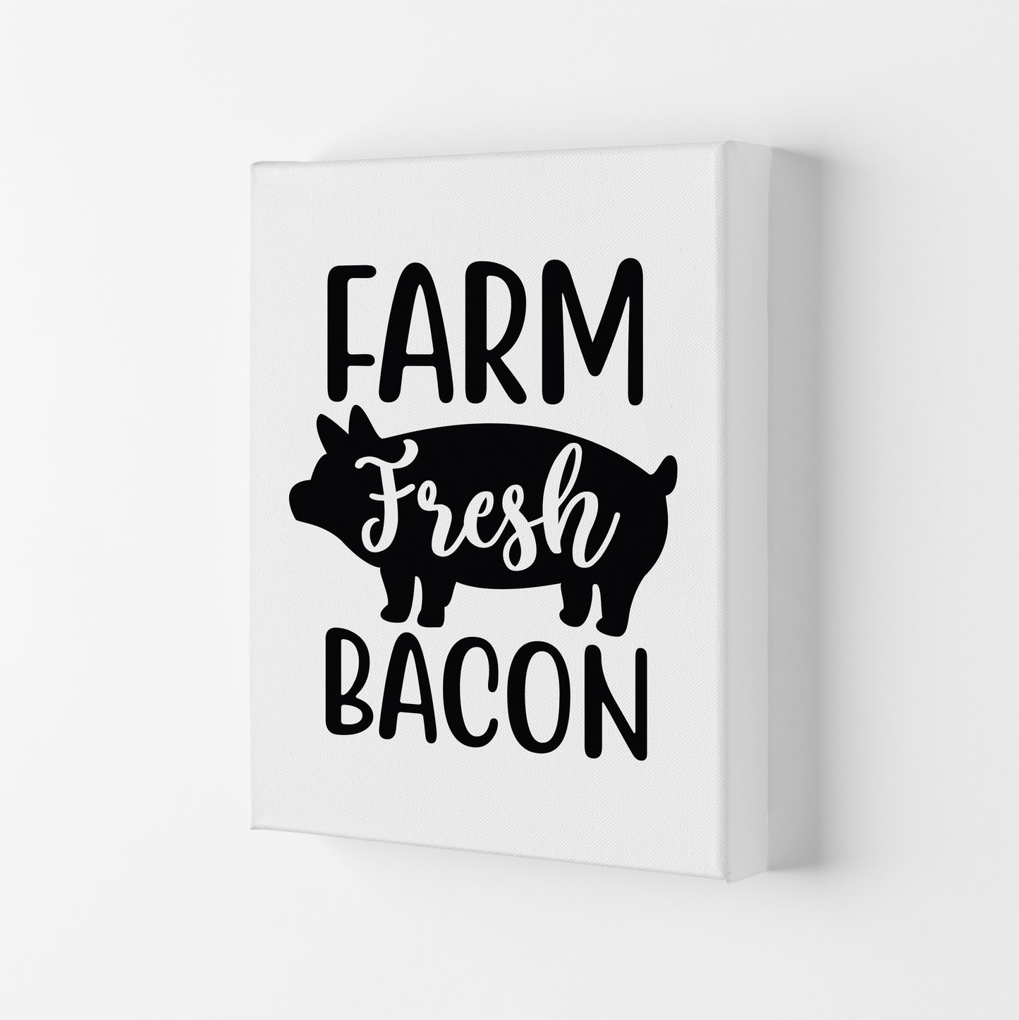 Farm Fresh Bacon Art Print by Pixy Paper Canvas