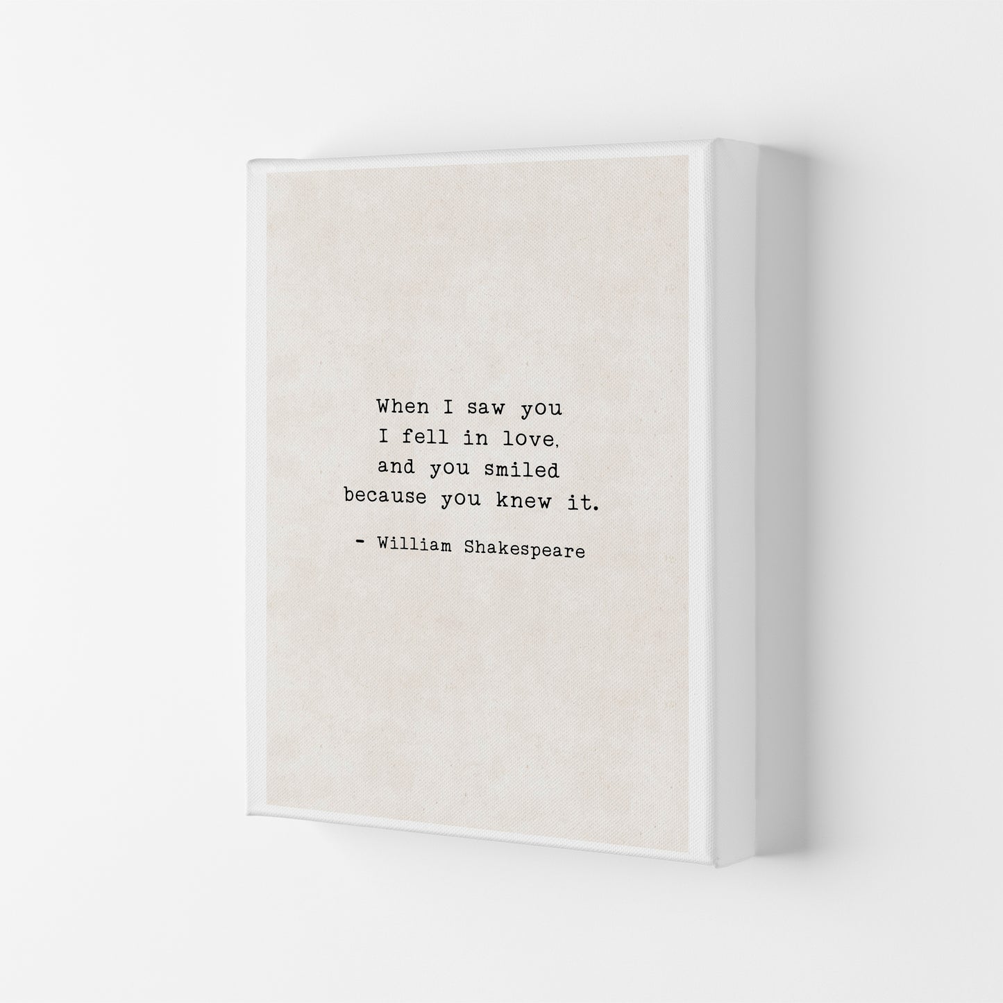 When I Saw You - Shakespeare Art Print by Pixy Paper Canvas