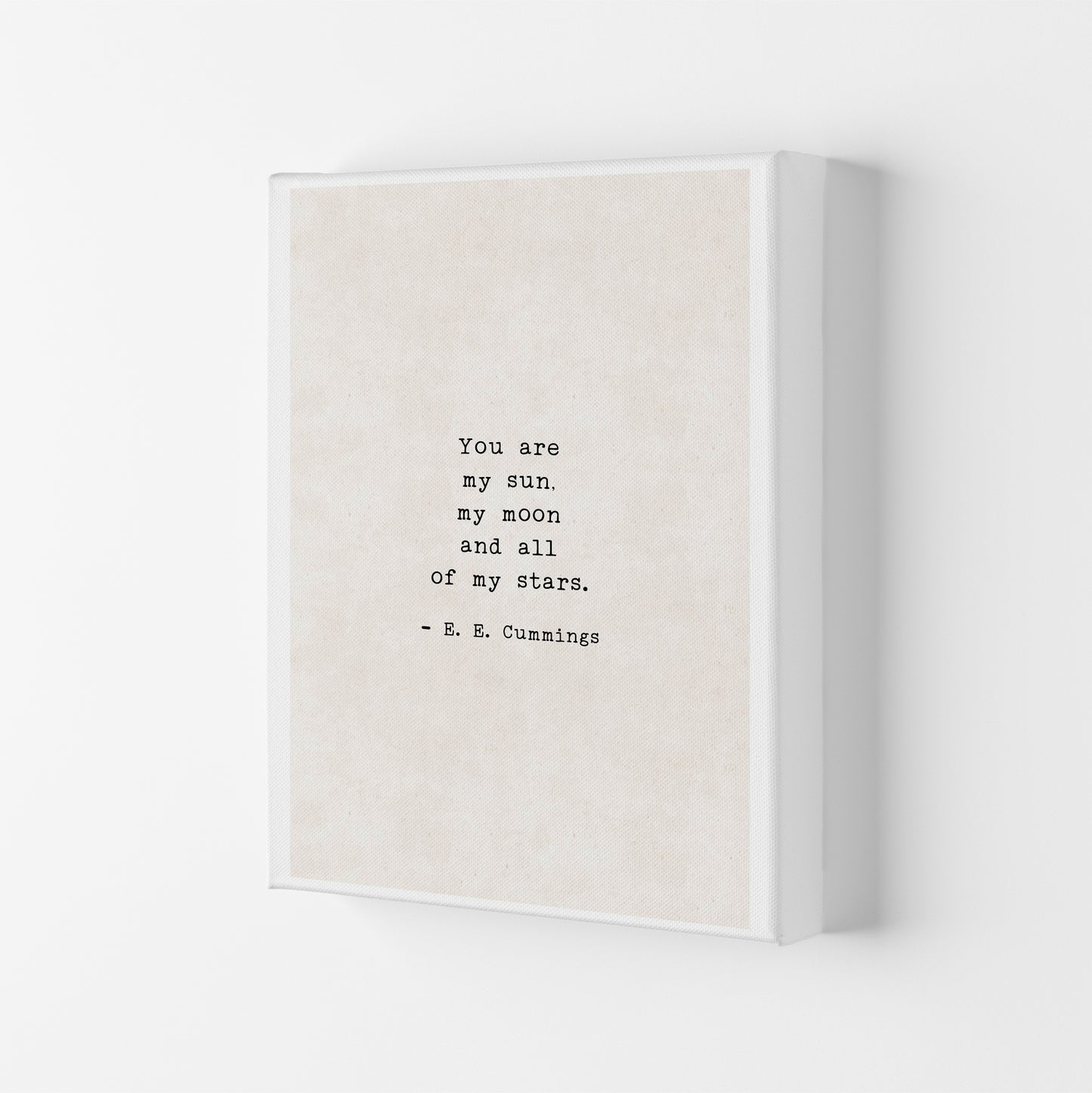 You Are My Sun - Ee Cummings Art Print by Pixy Paper Canvas
