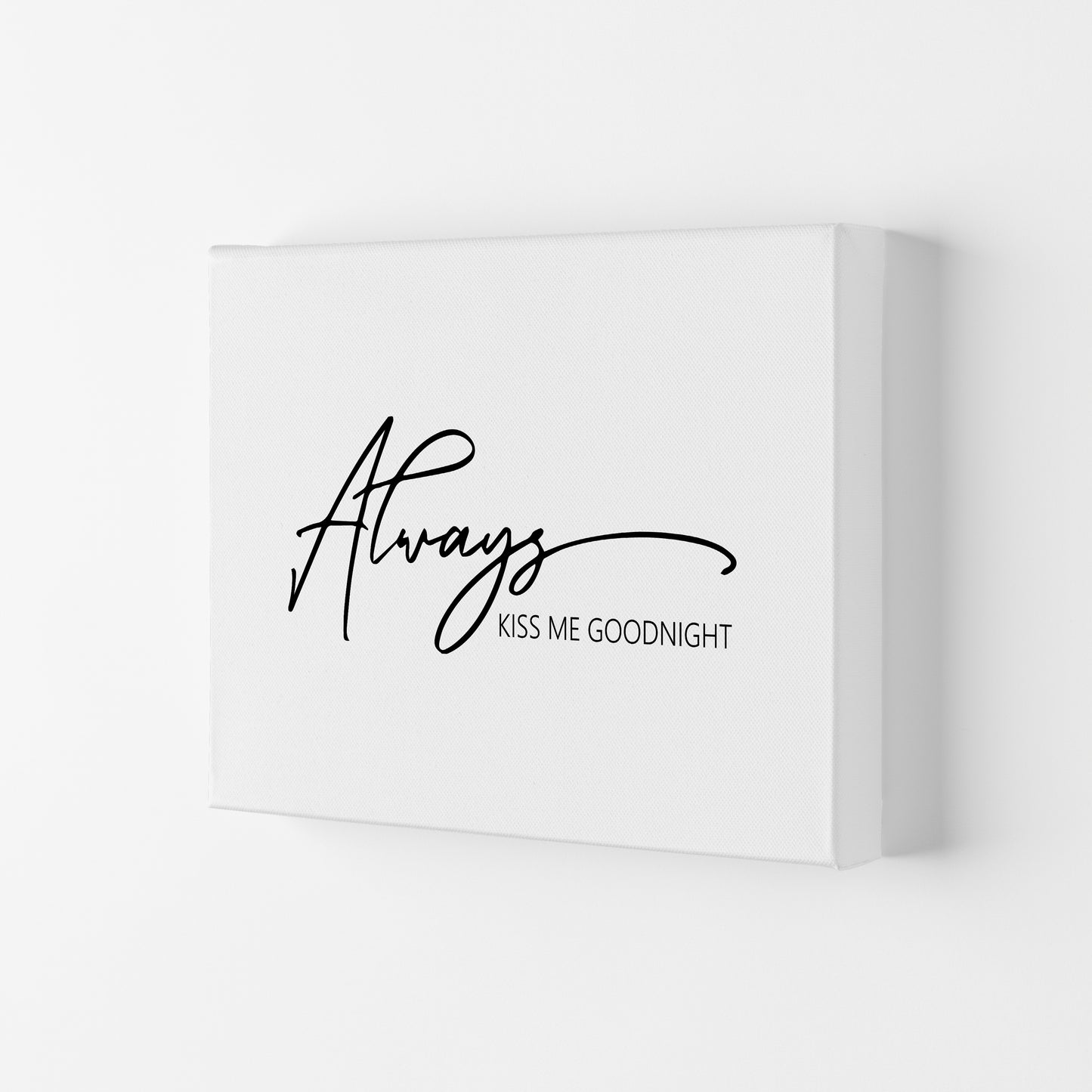 Always Kiss Me Goodnight Art Print by Pixy Paper Canvas
