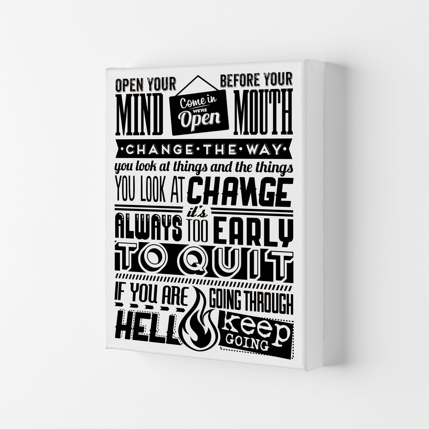 Open Your Mind Vintage Art Print by Pixy Paper Canvas