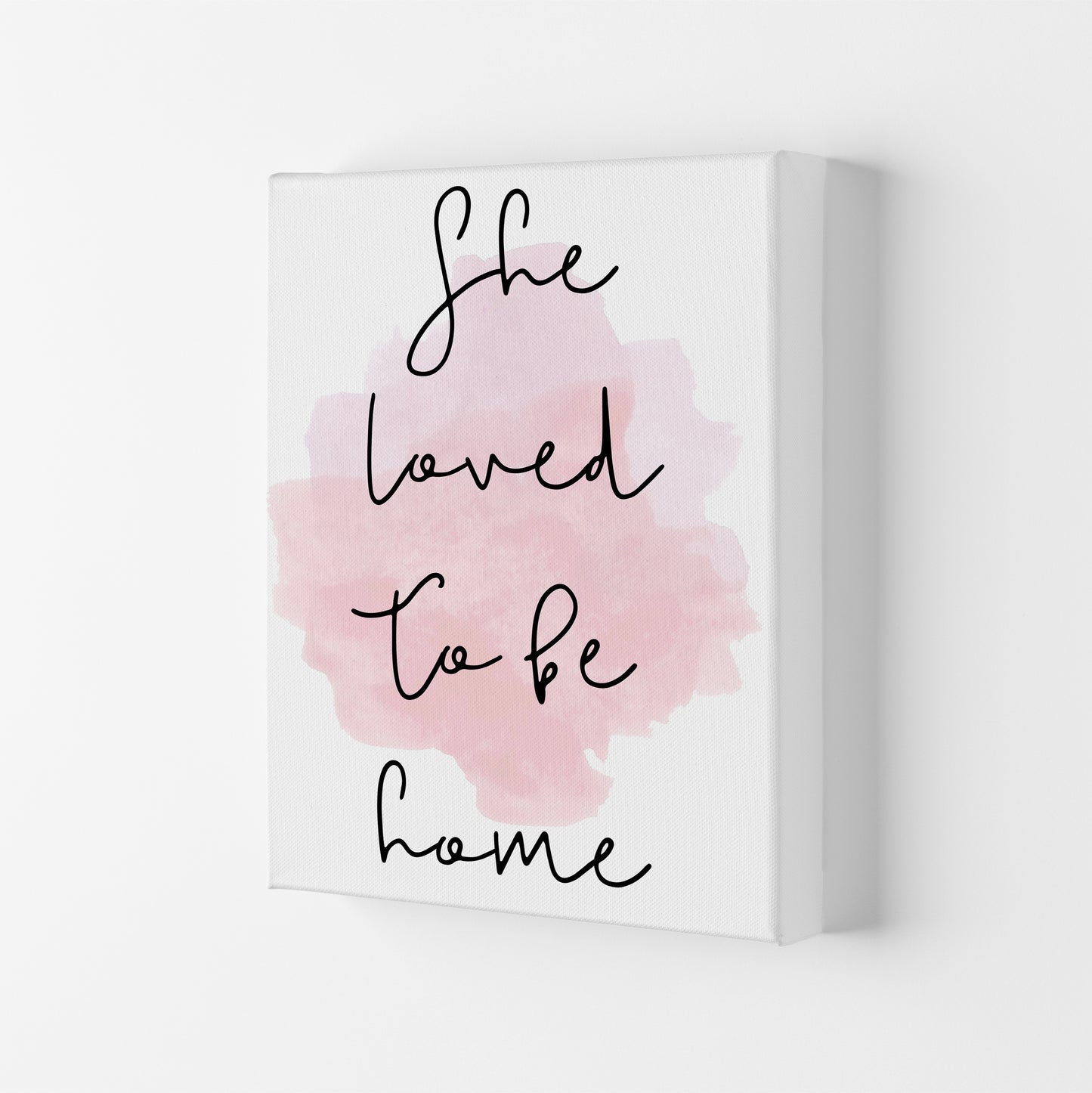 She Loved To Be Home Art Print by Pixy Paper Canvas