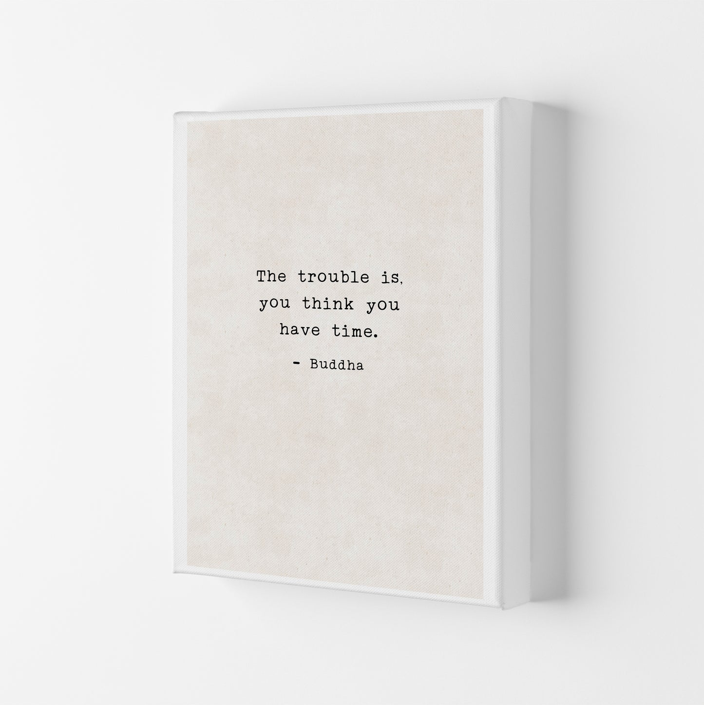 Trouble Is - Buddha Art Print by Pixy Paper Canvas