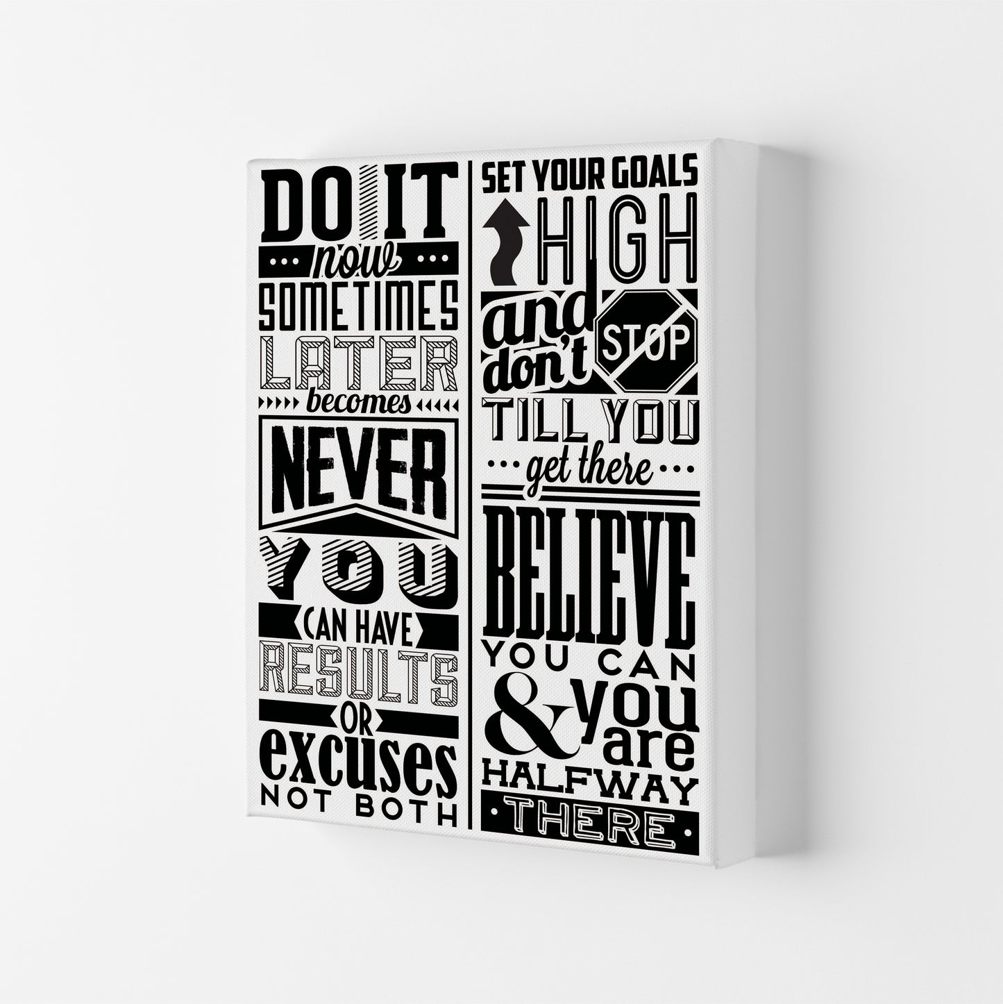 Do It Now Vintage Art Print by Pixy Paper Canvas