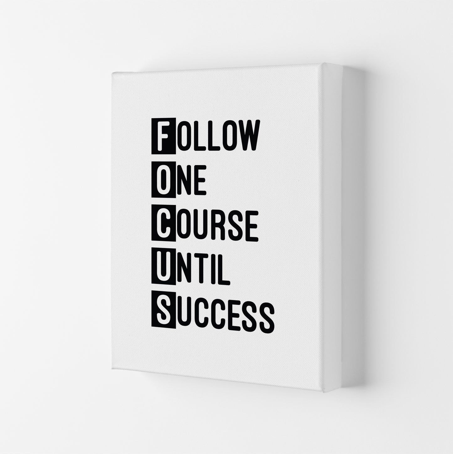 Focus Black Art Print by Pixy Paper Canvas