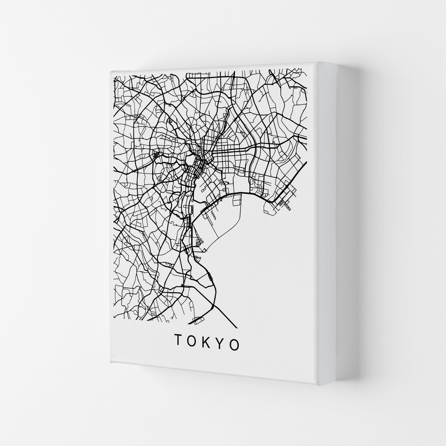 Tokyo Map Art Print by Pixy Paper Canvas