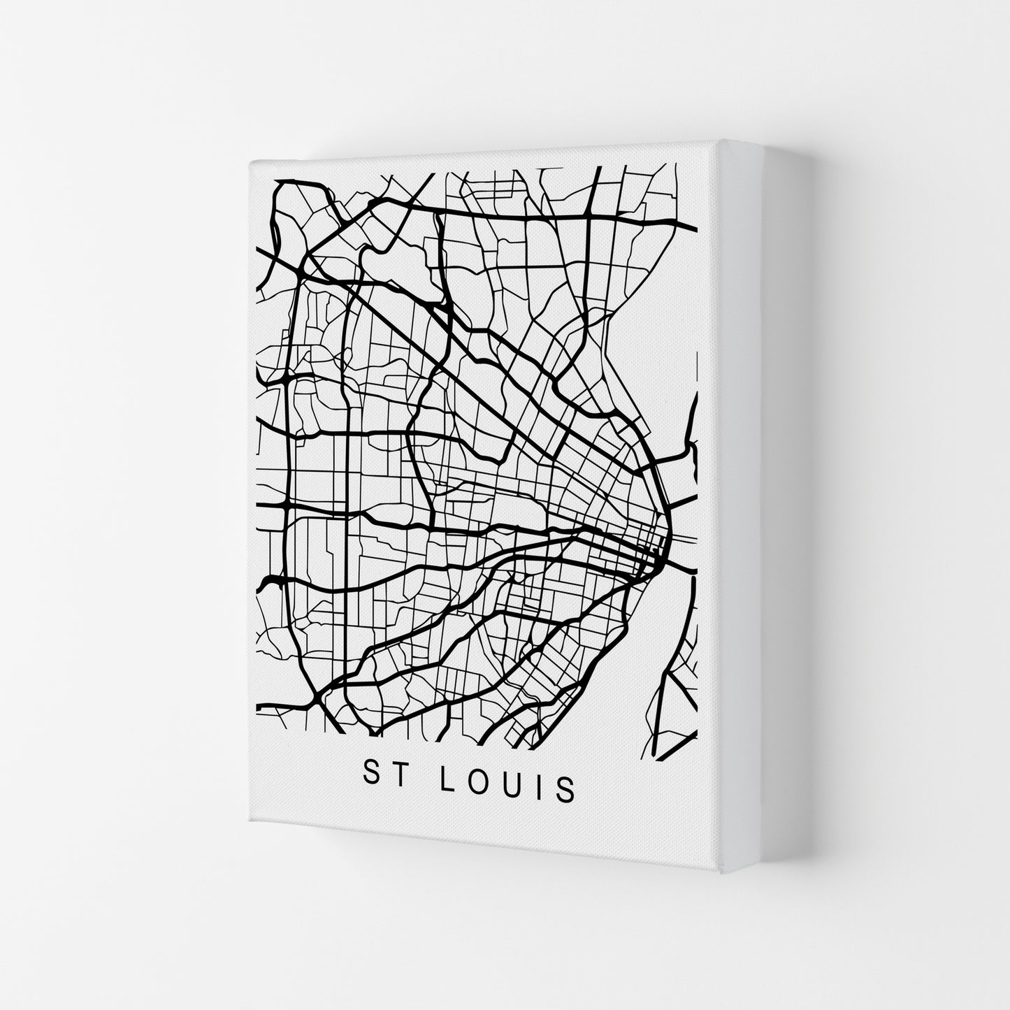St Louis Map Art Print by Pixy Paper Canvas