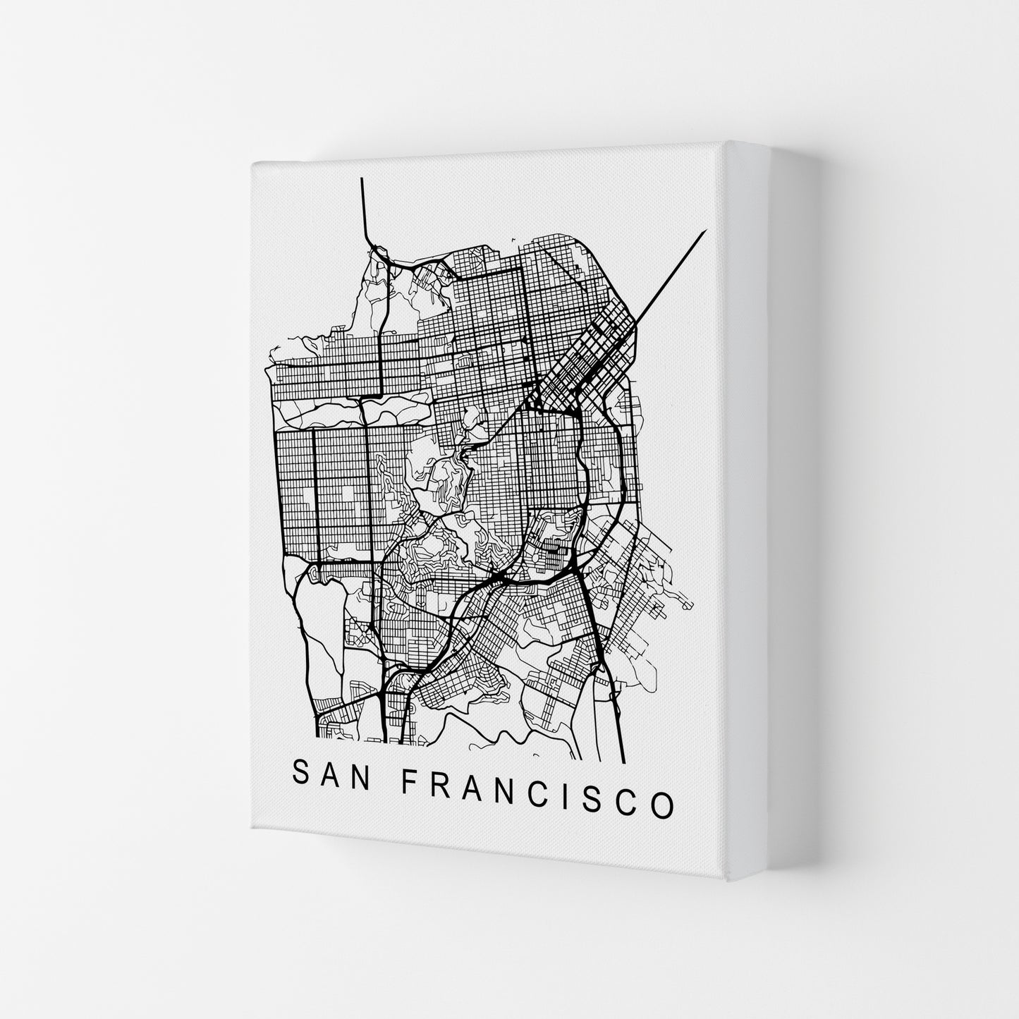 San Francisco Map Art Print by Pixy Paper Canvas