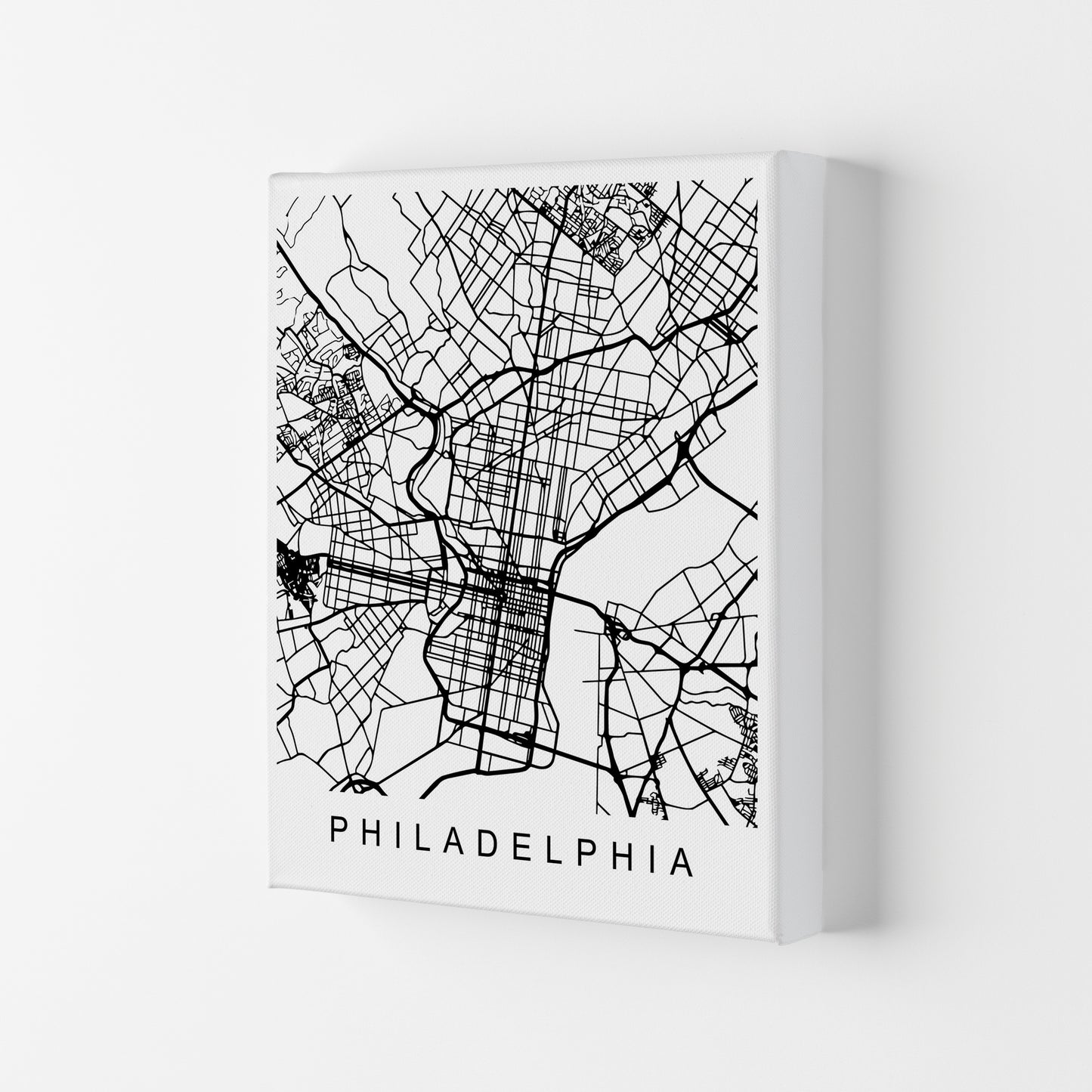 Philadelphia Map Art Print by Pixy Paper Canvas