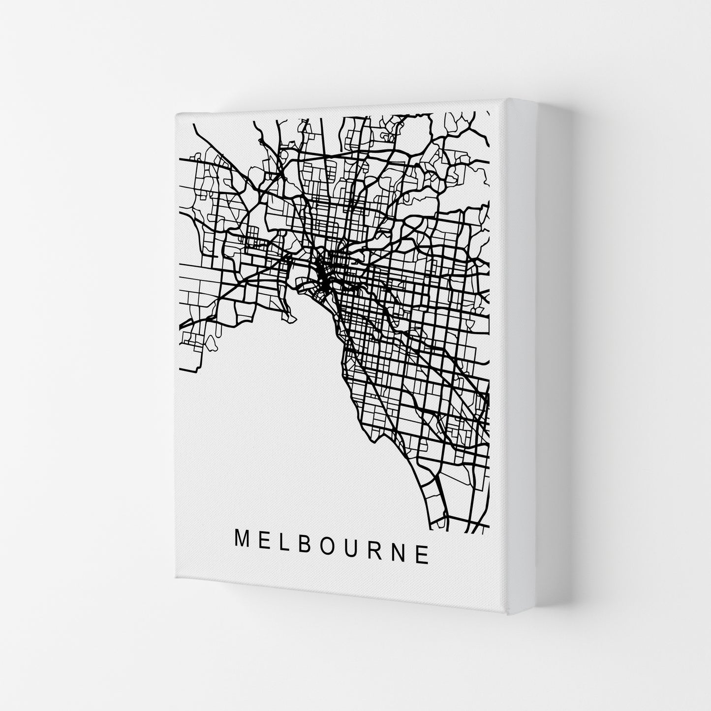 Melbourne Map Art Print by Pixy Paper Canvas