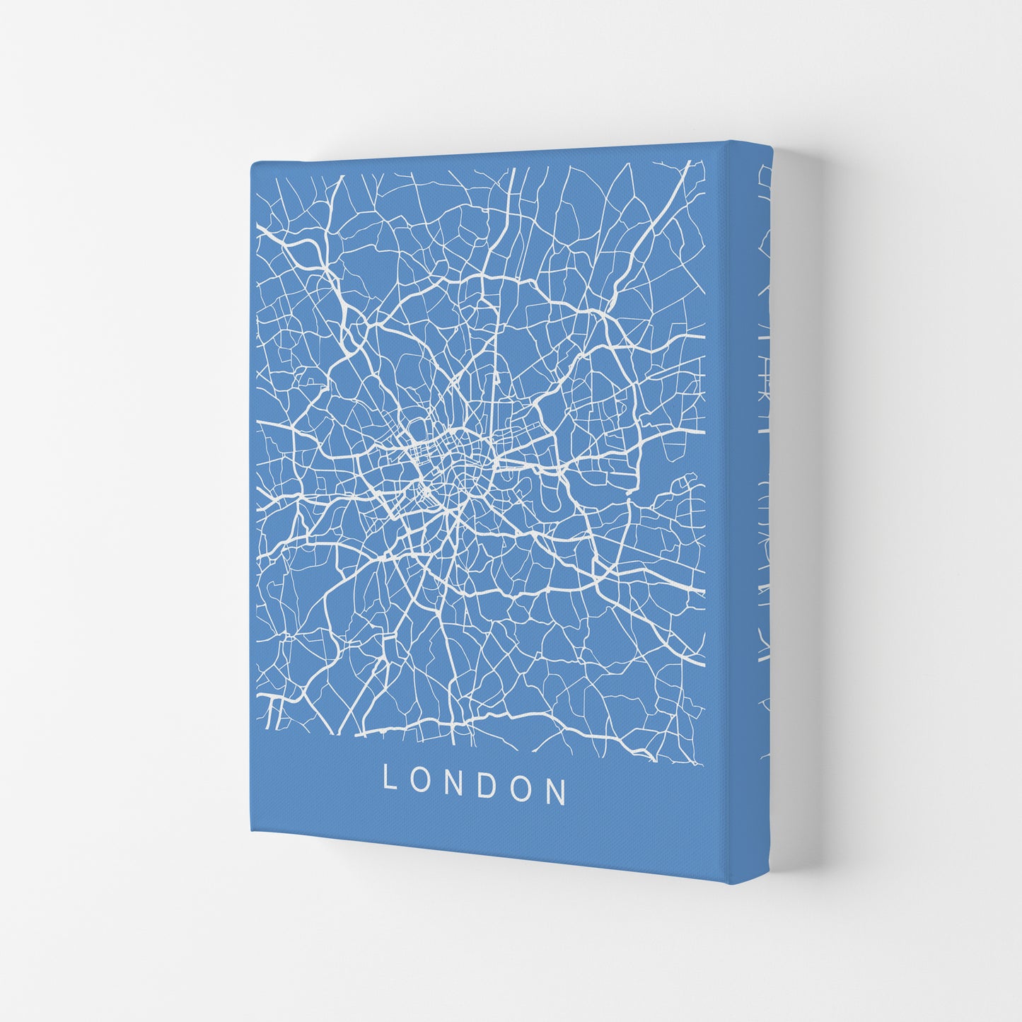 London Map Blueprint Art Print by Pixy Paper Canvas