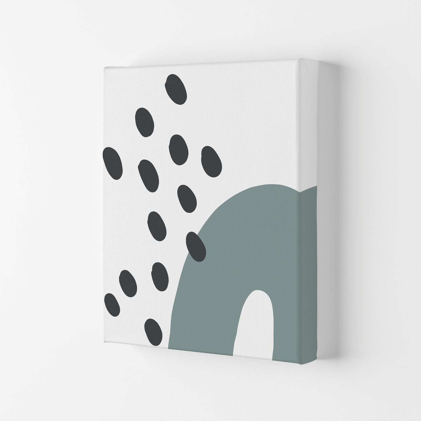 Inspired Teal Rainbow with Polka Art Print by Pixy Paper Canvas
