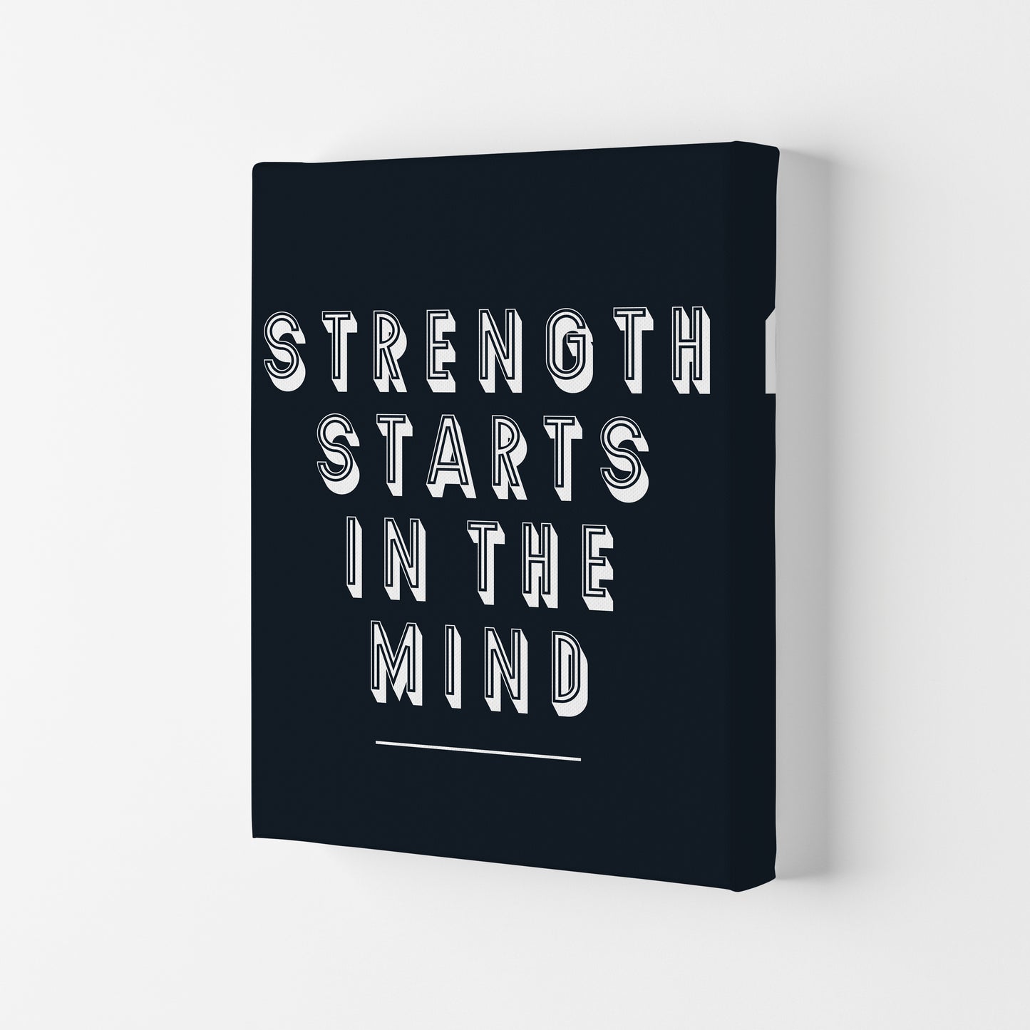Strength Starts In The Mind Art Print by Pixy Paper Canvas