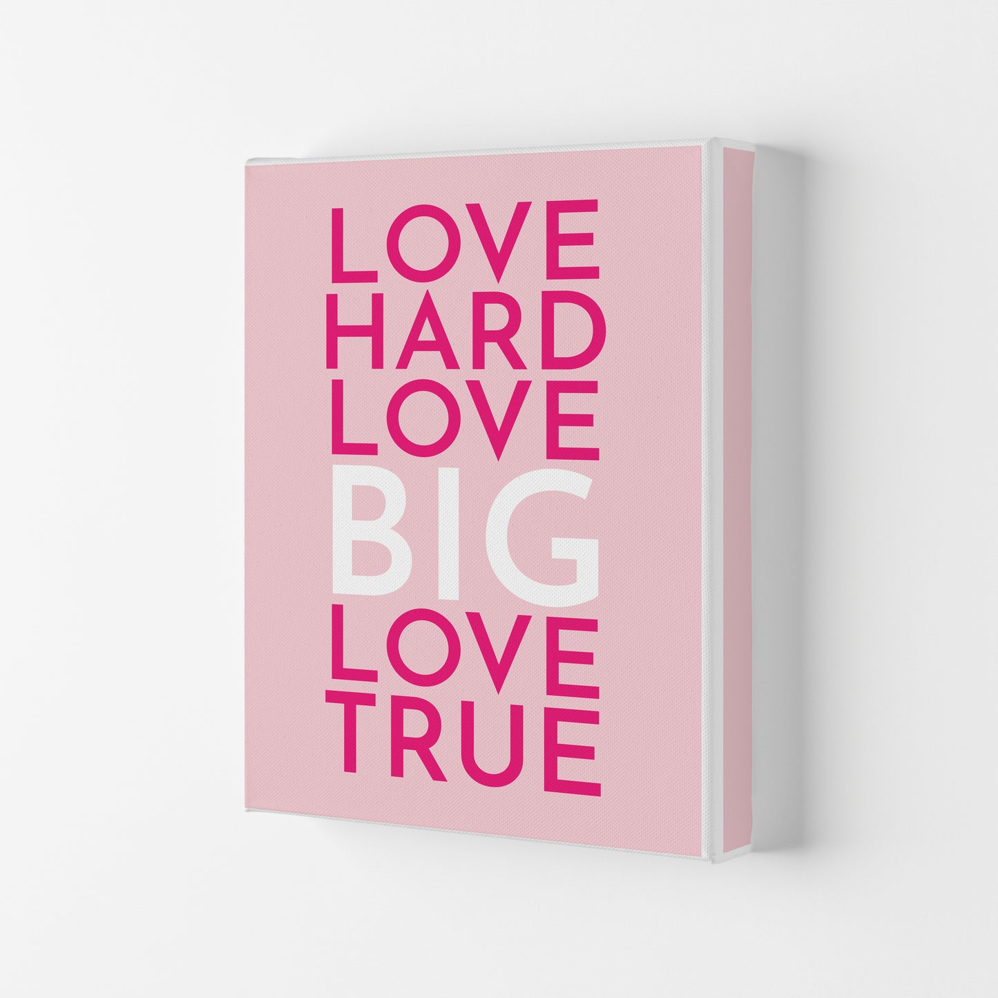 Love Hard Art Print by Pixy Paper Canvas