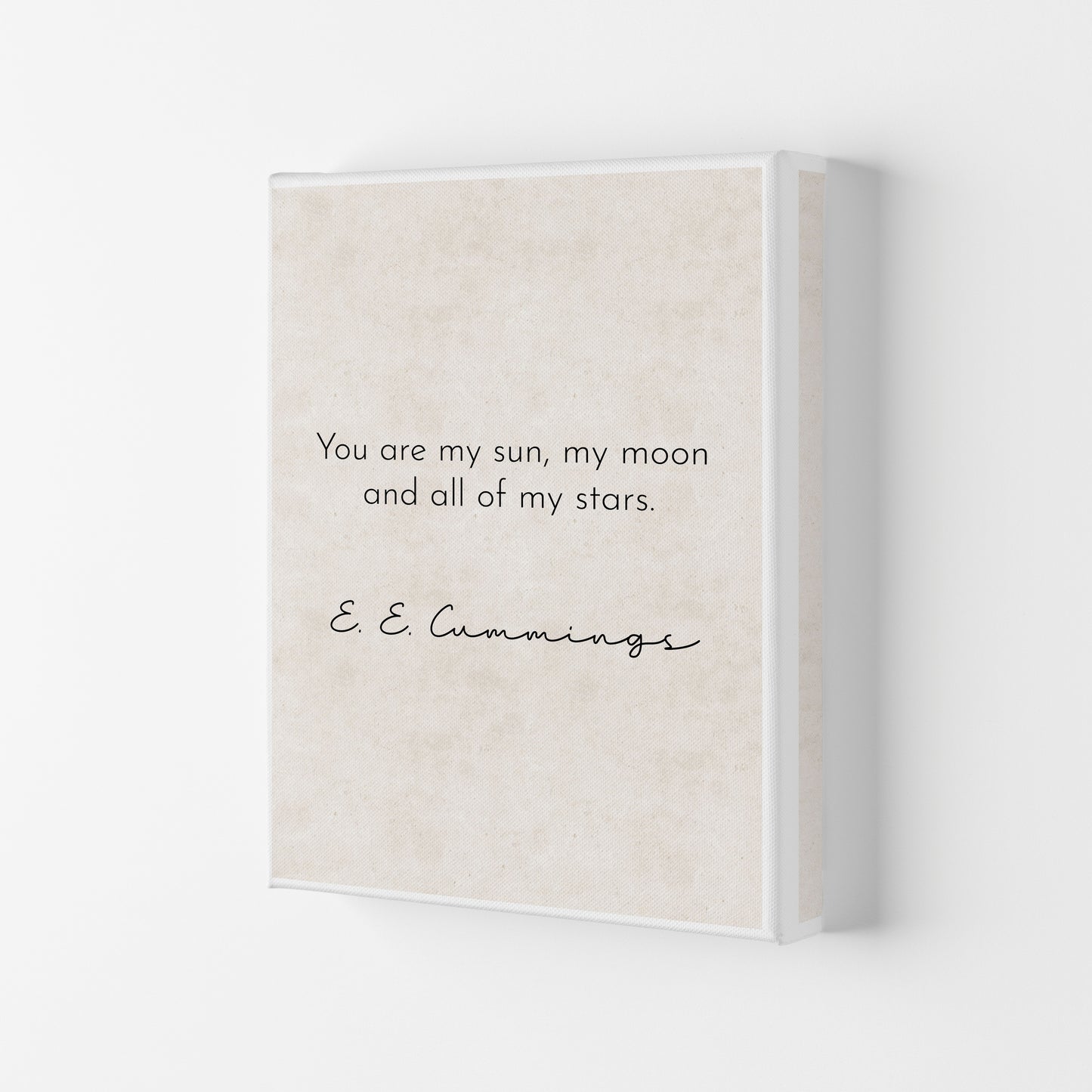 You Are My Sun - Cummings Art Print by Pixy Paper Canvas