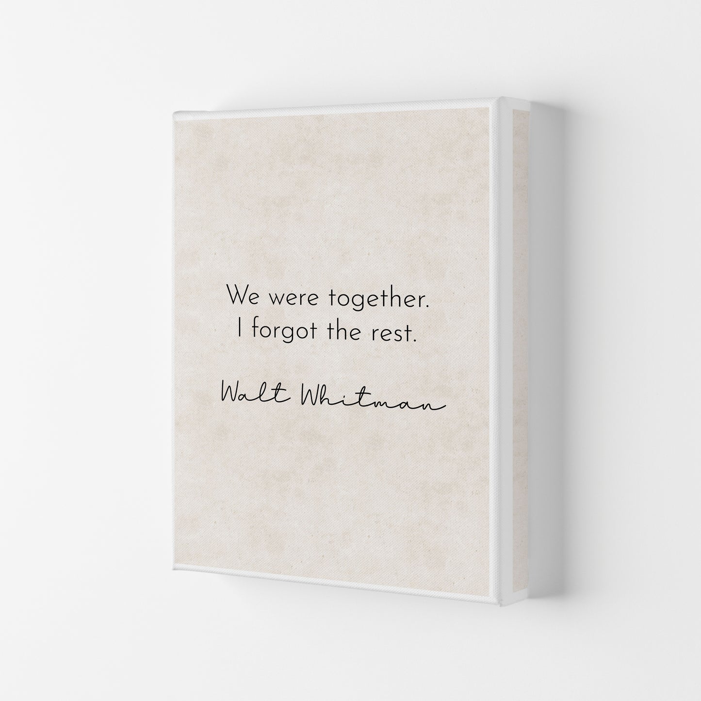 We Were Together - Walt Whitman Art Print by Pixy Paper Canvas