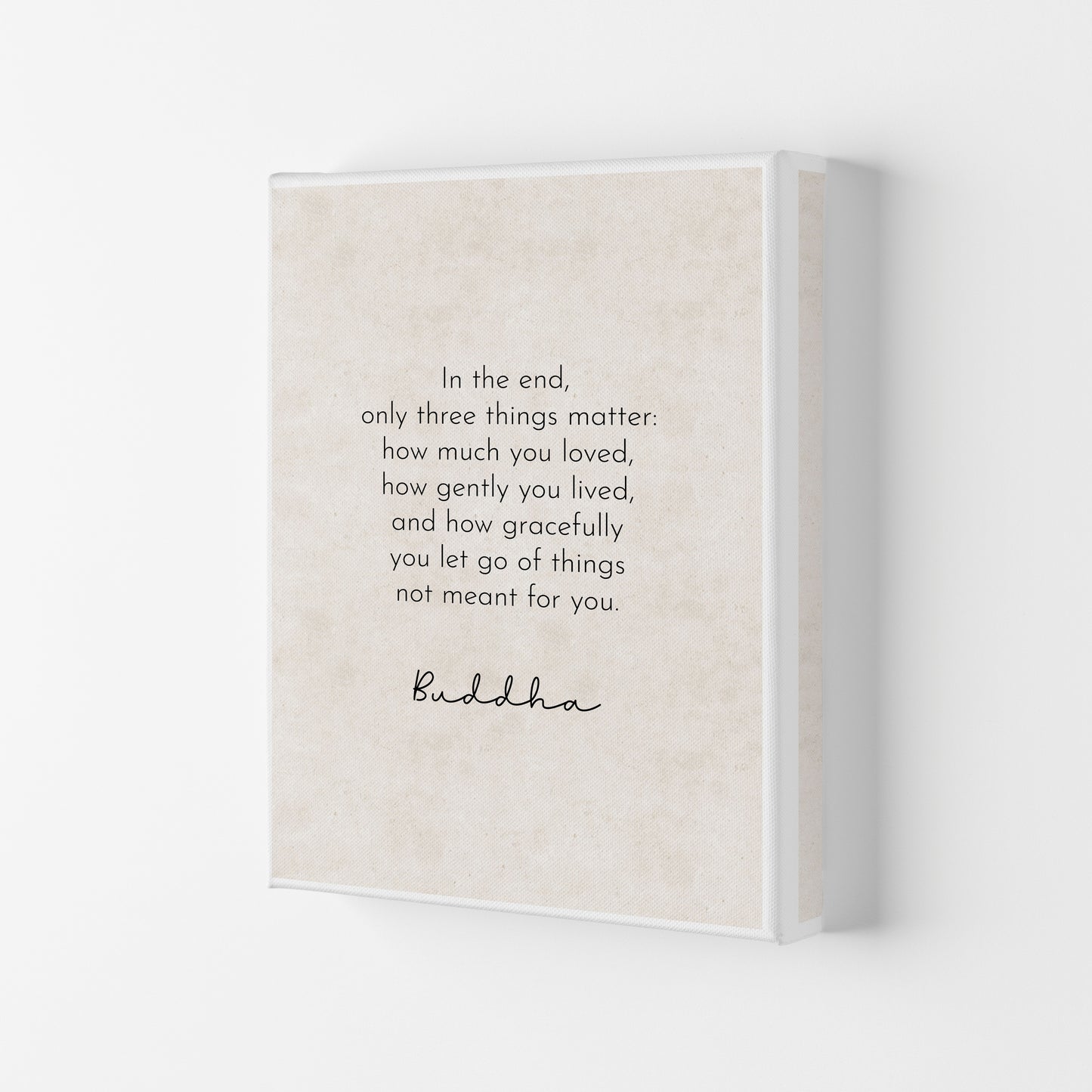 In The End - Buddha Art Print by Pixy Paper Canvas