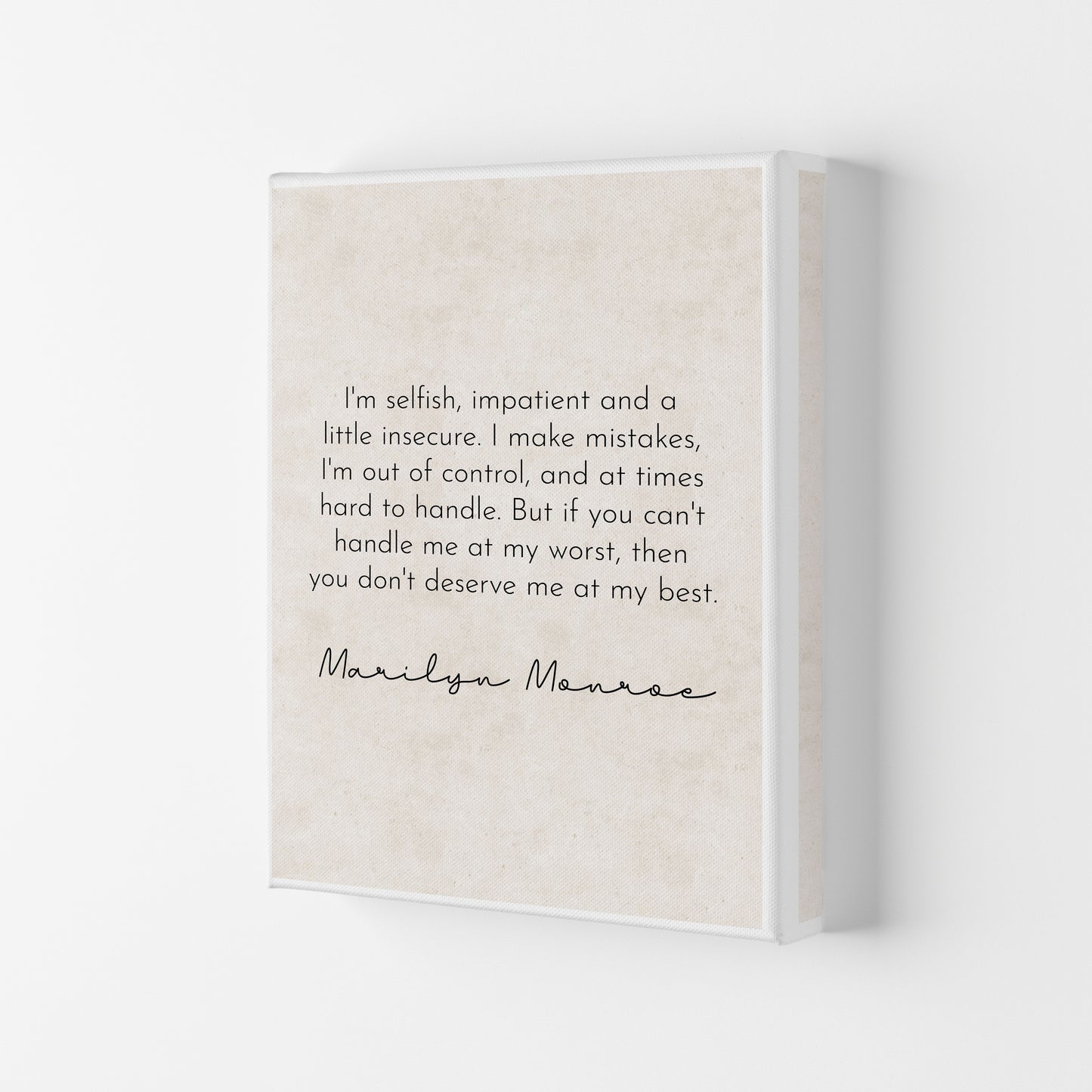 I'm Selfish - Marilyn Monroe Art Print by Pixy Paper Canvas