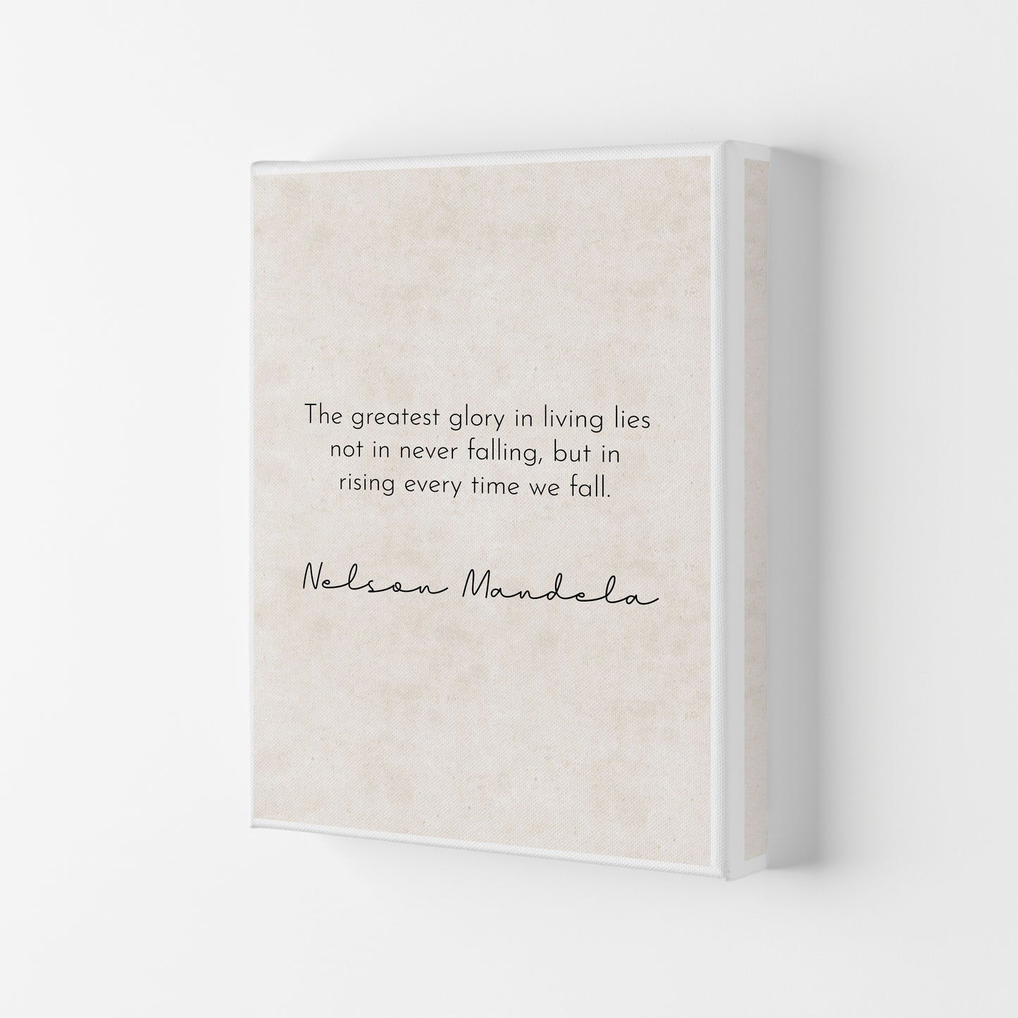 Greatest Glory - Nelson Mandela Art Print by Pixy Paper Canvas