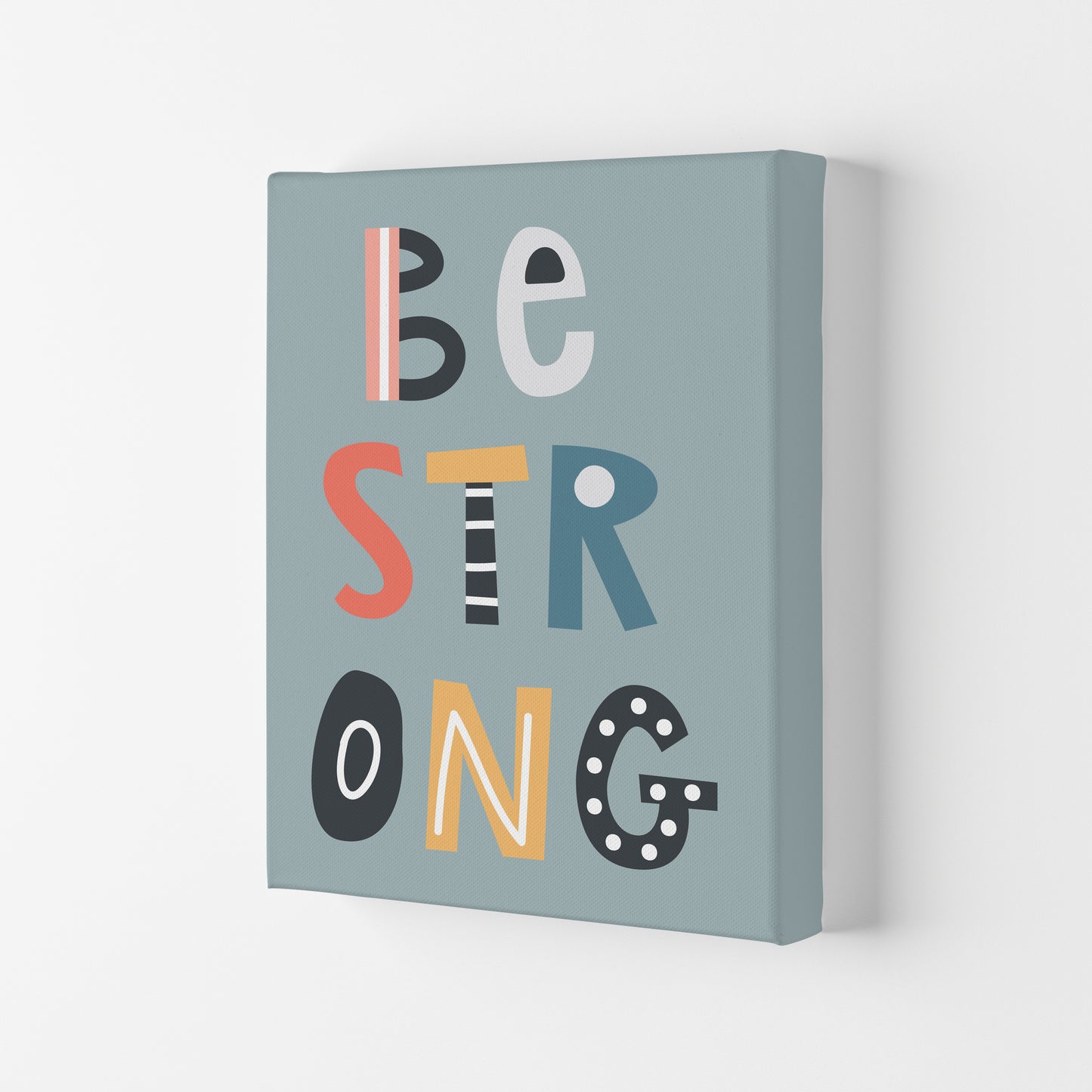 Be strong Neutral kids Art Print by Pixy Paper Canvas