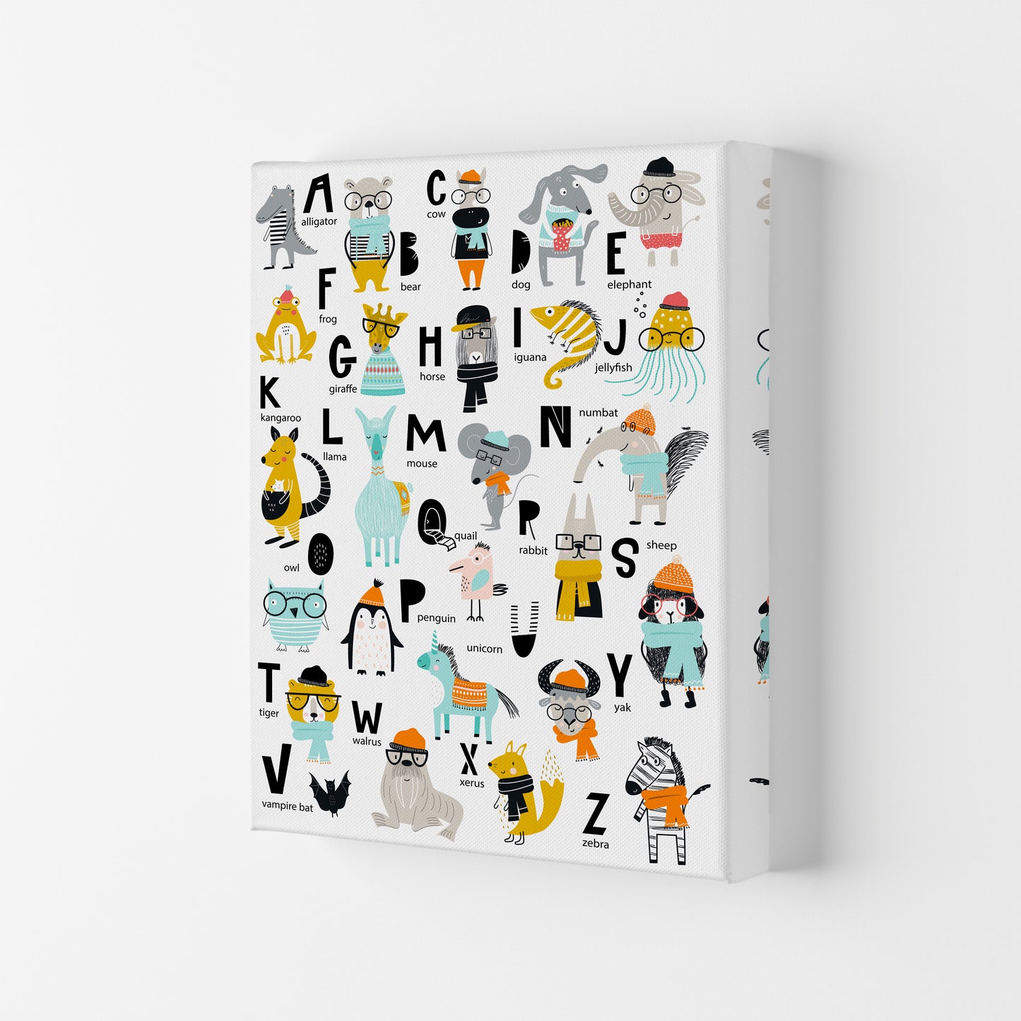 ABC Animals cool Art Print by Pixy Paper Canvas
