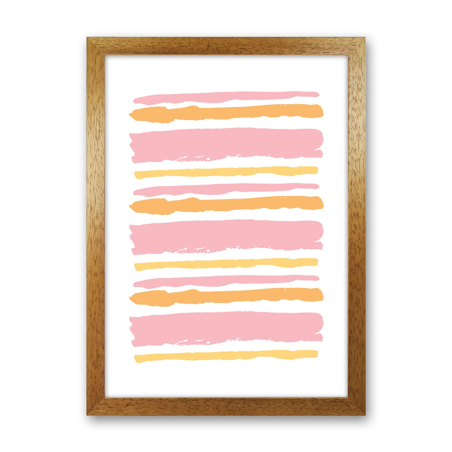 Pink Contrast Abstract Stripes Modern Print Oak Grain