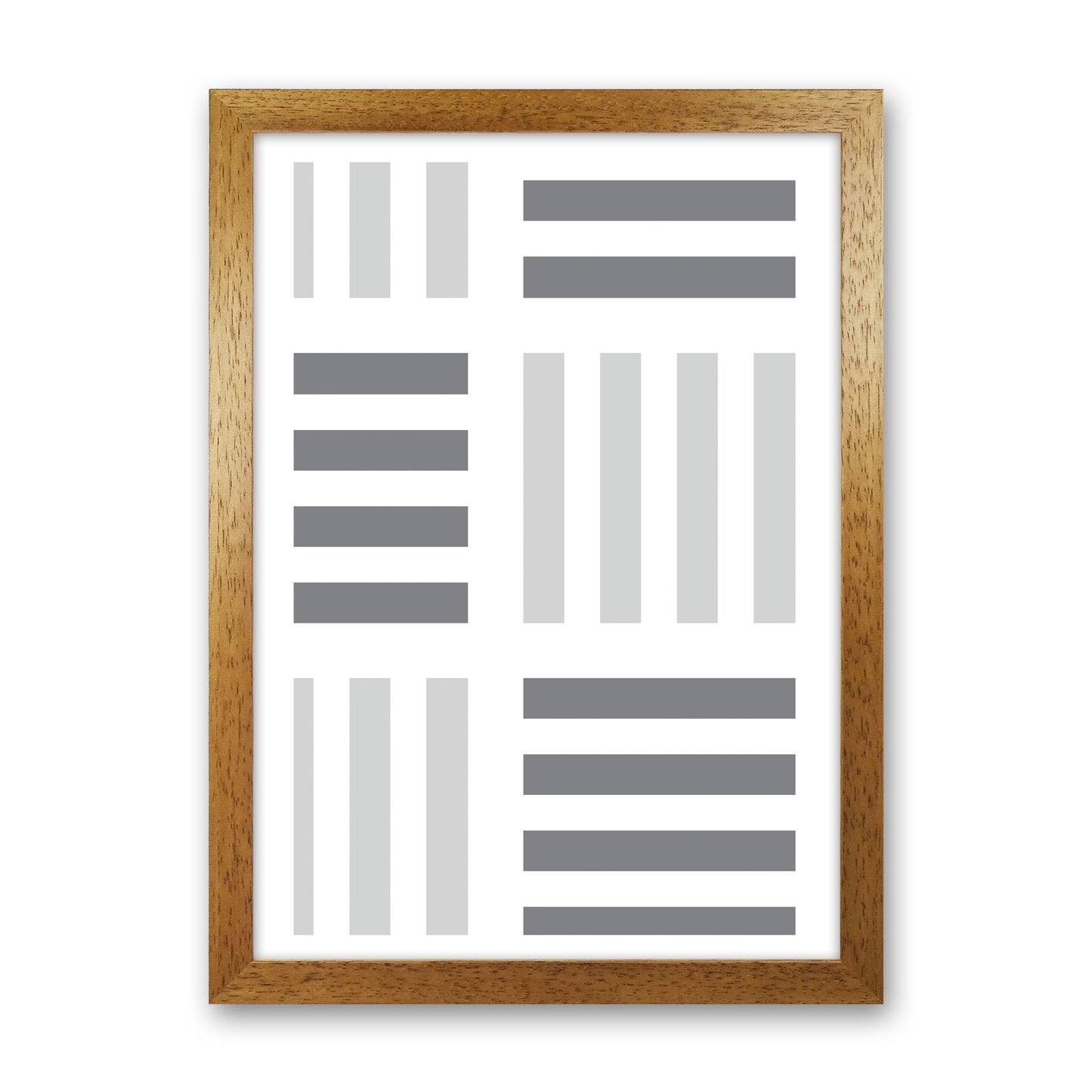 Grey Abstract Patterns 2 Modern Print Oak Grain