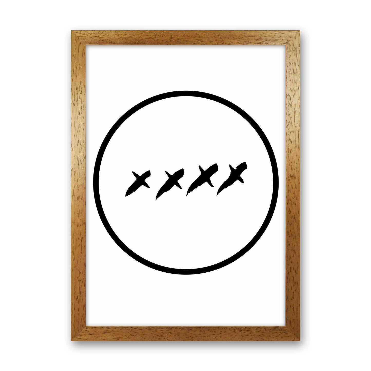 XXXX Kisses Modern Print Oak Grain