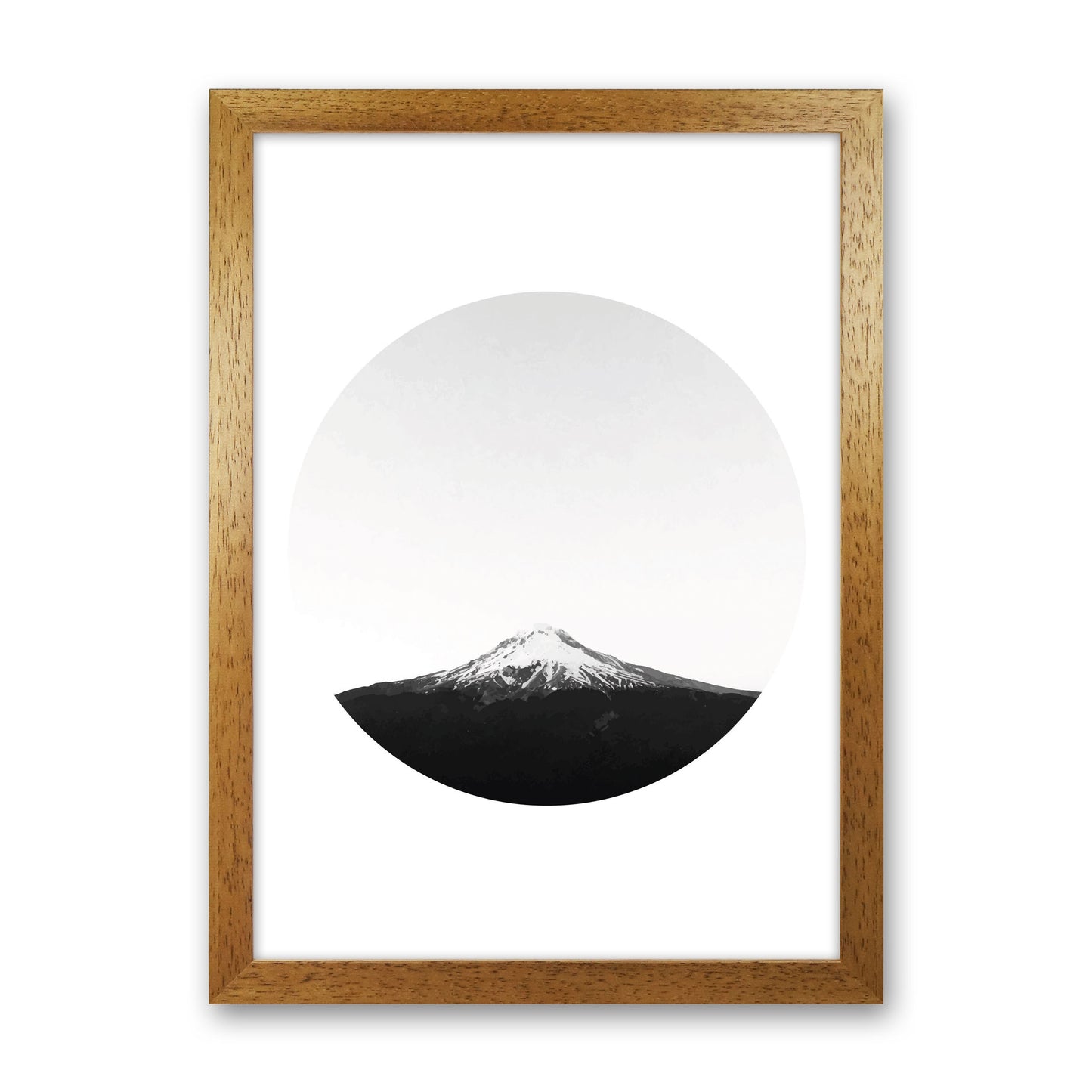 Abstract Mountain Modern Print Oak Grain