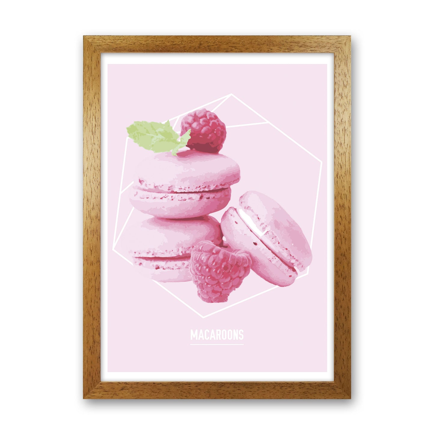 Pink Macaroons Modern Print Oak Grain