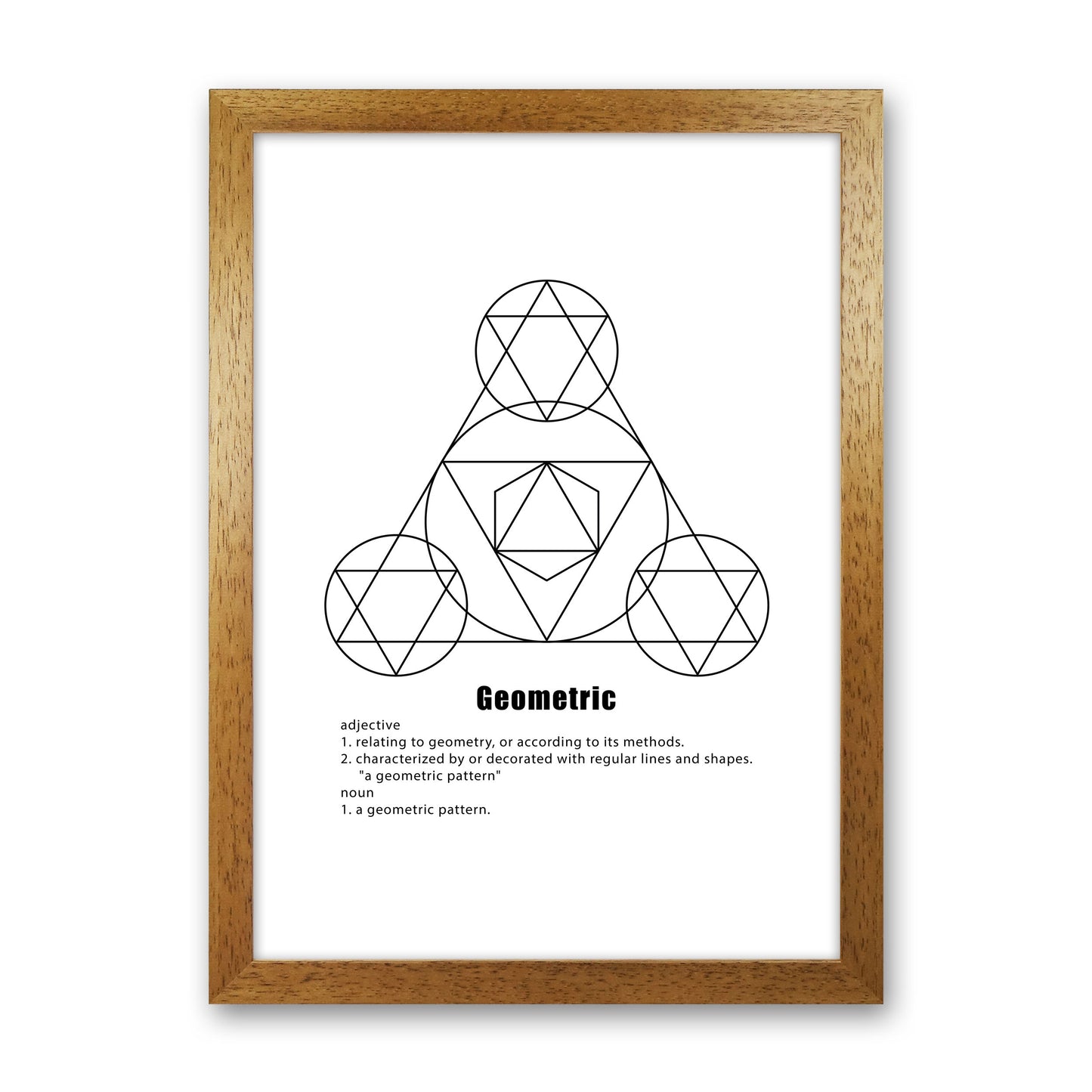 Geometric Meaning 1 Modern Print Oak Grain
