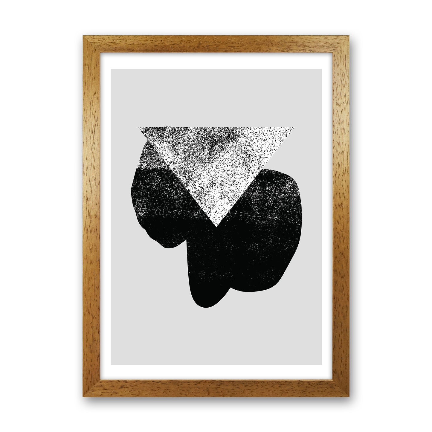 Graffiti Black And Grey Triangle Art Print by Pixy Paper Oak Grain