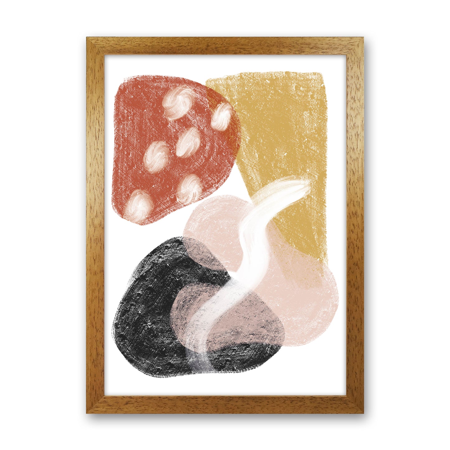 Dalia Chalk Mix Match Shapes Art Print by Pixy Paper Oak Grain