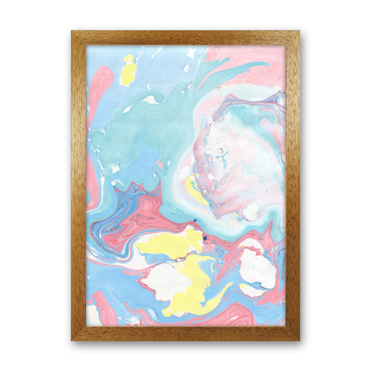 Liquid Mix Rainbow Art Print by Pixy Paper Oak Grain